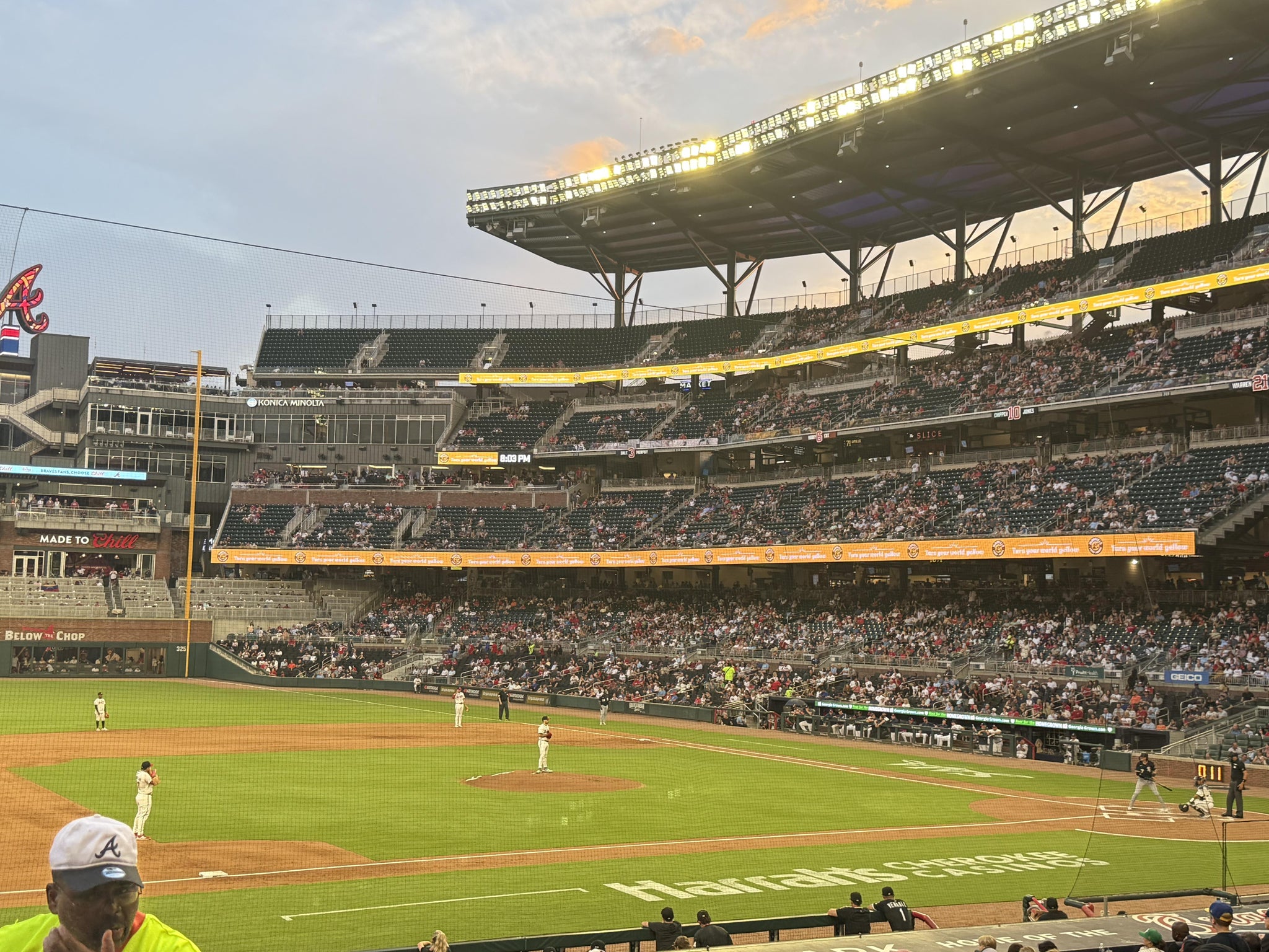 Real Fan View taken from Dugout Infield 34 at Truist Park by Neal M