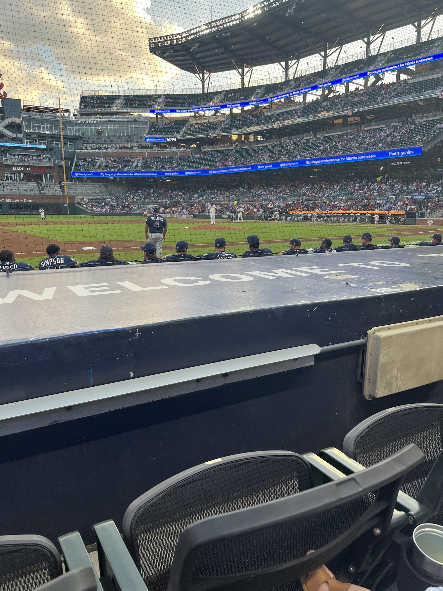 Real Fan View taken from Dugout Infield 34 at Truist Park by William M
