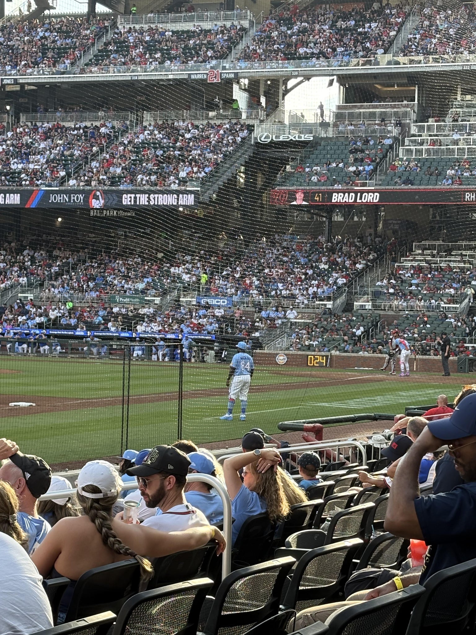 Real Fan View taken from Dugout Reserved 37 at Truist Park by Wilfred K