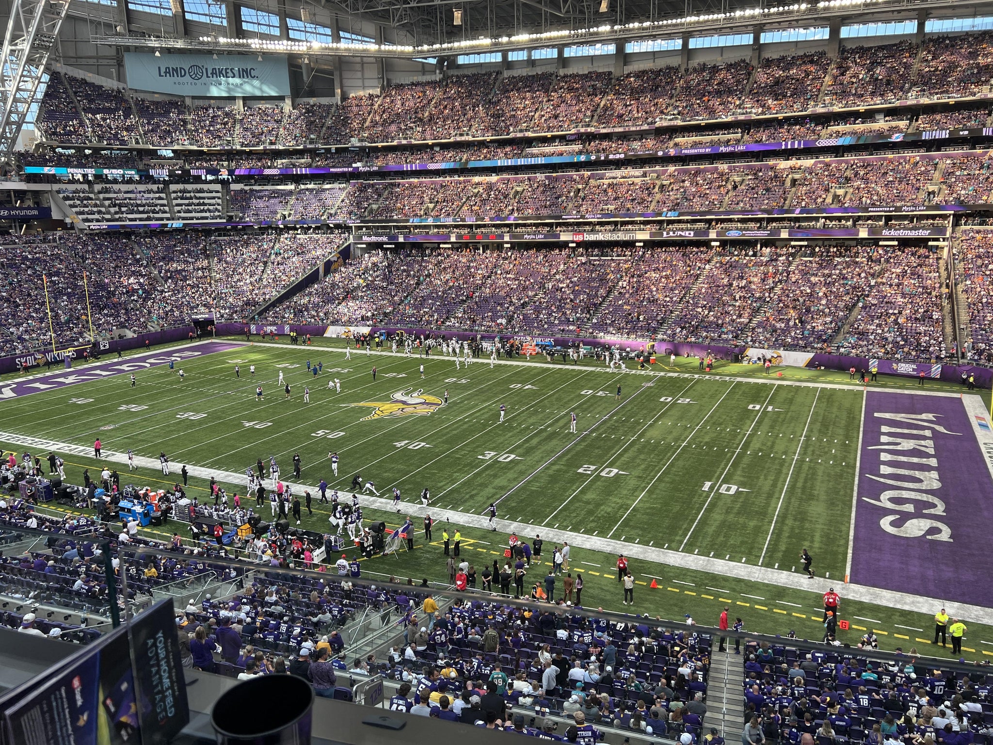Real Fan View taken from Section 230 at U.S. Bank Stadium by Michael G