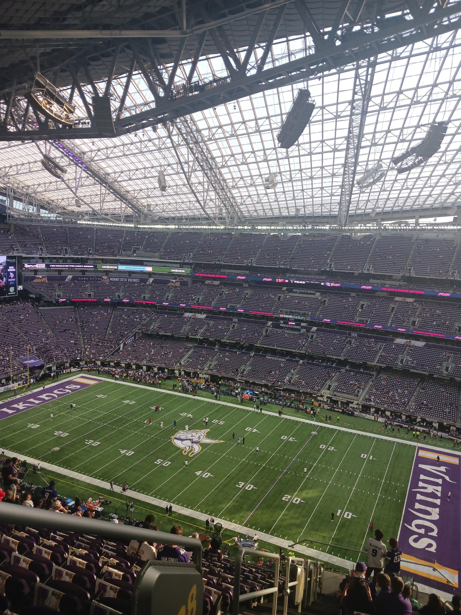 Real Fan View taken from Section 308 at U.S. Bank Stadium by Mario B