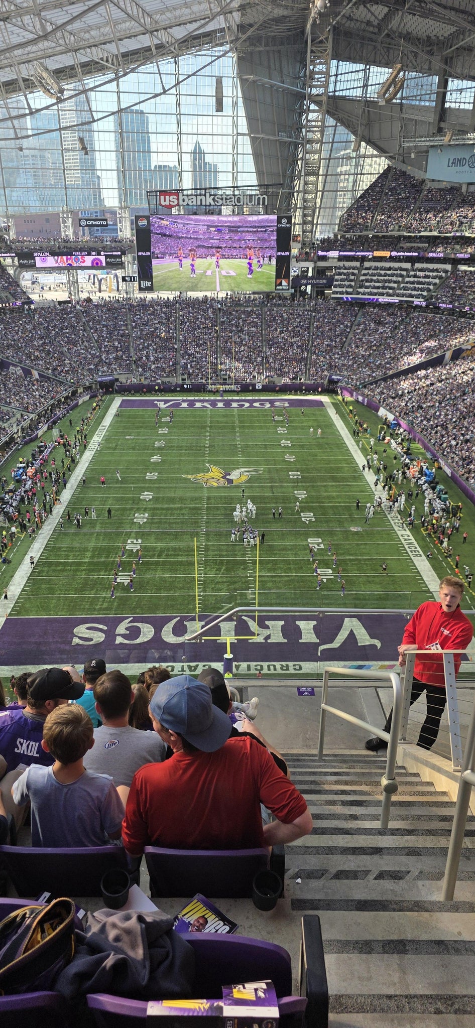 Real Fan View taken from Section 327 at U.S. Bank Stadium by Dustin B