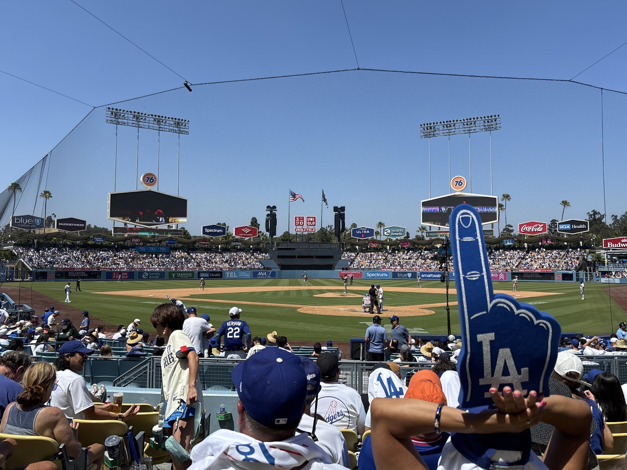 Real Fan View taken from Section 1 FD at UNIQLO Field at Dodger Stadium by M'italia F