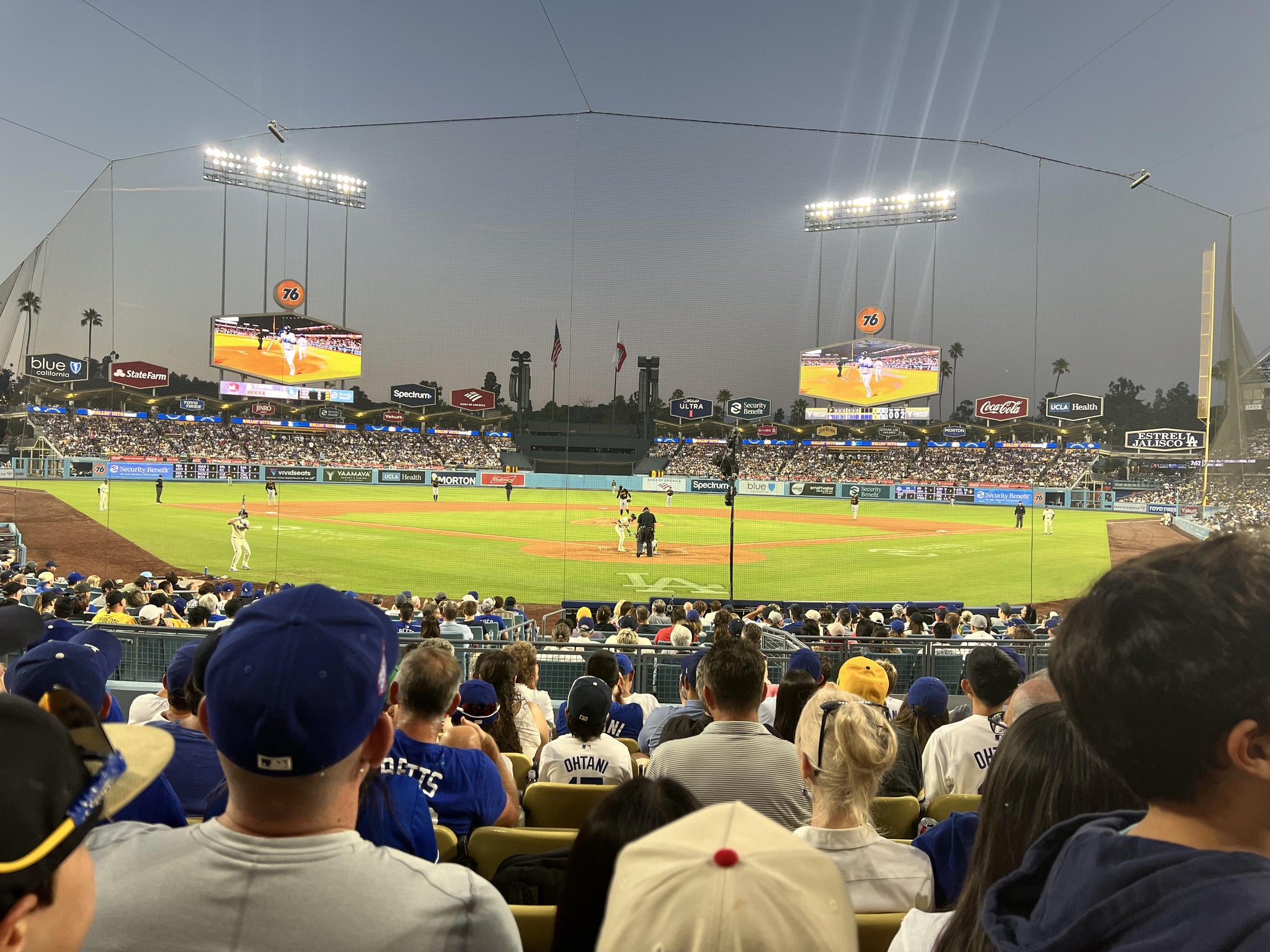 Real Fan View taken from Section 1 FD at UNIQLO Field at Dodger Stadium by Steven G