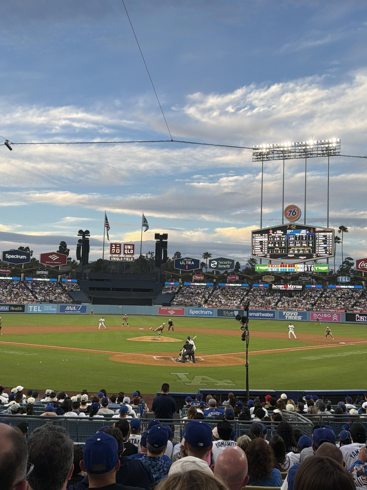 Real Fan View taken from Section 1 FD at UNIQLO Field at Dodger Stadium by Keith N