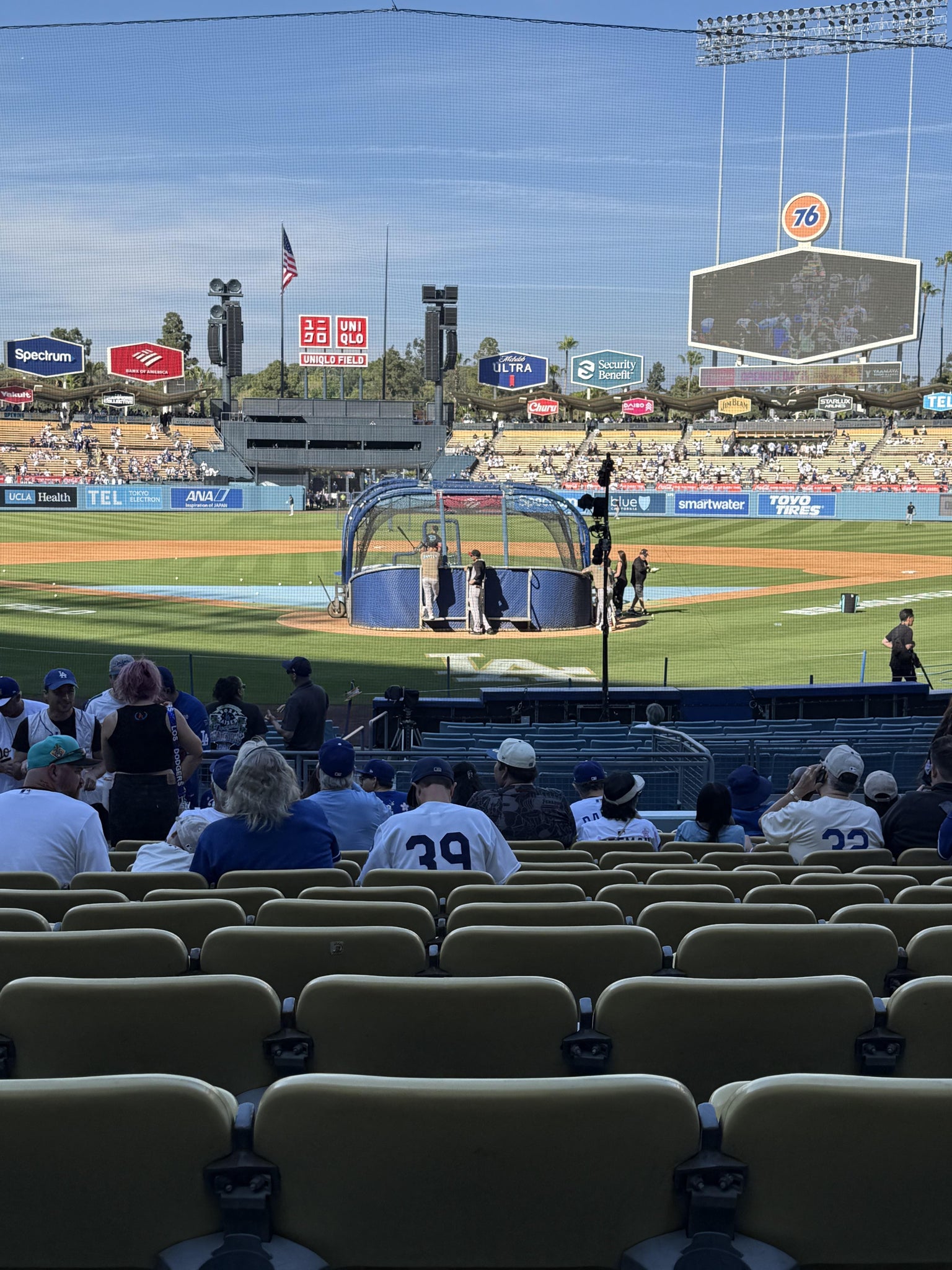 Real Fan View taken from Section 1 FD at UNIQLO Field at Dodger Stadium by Ryan C