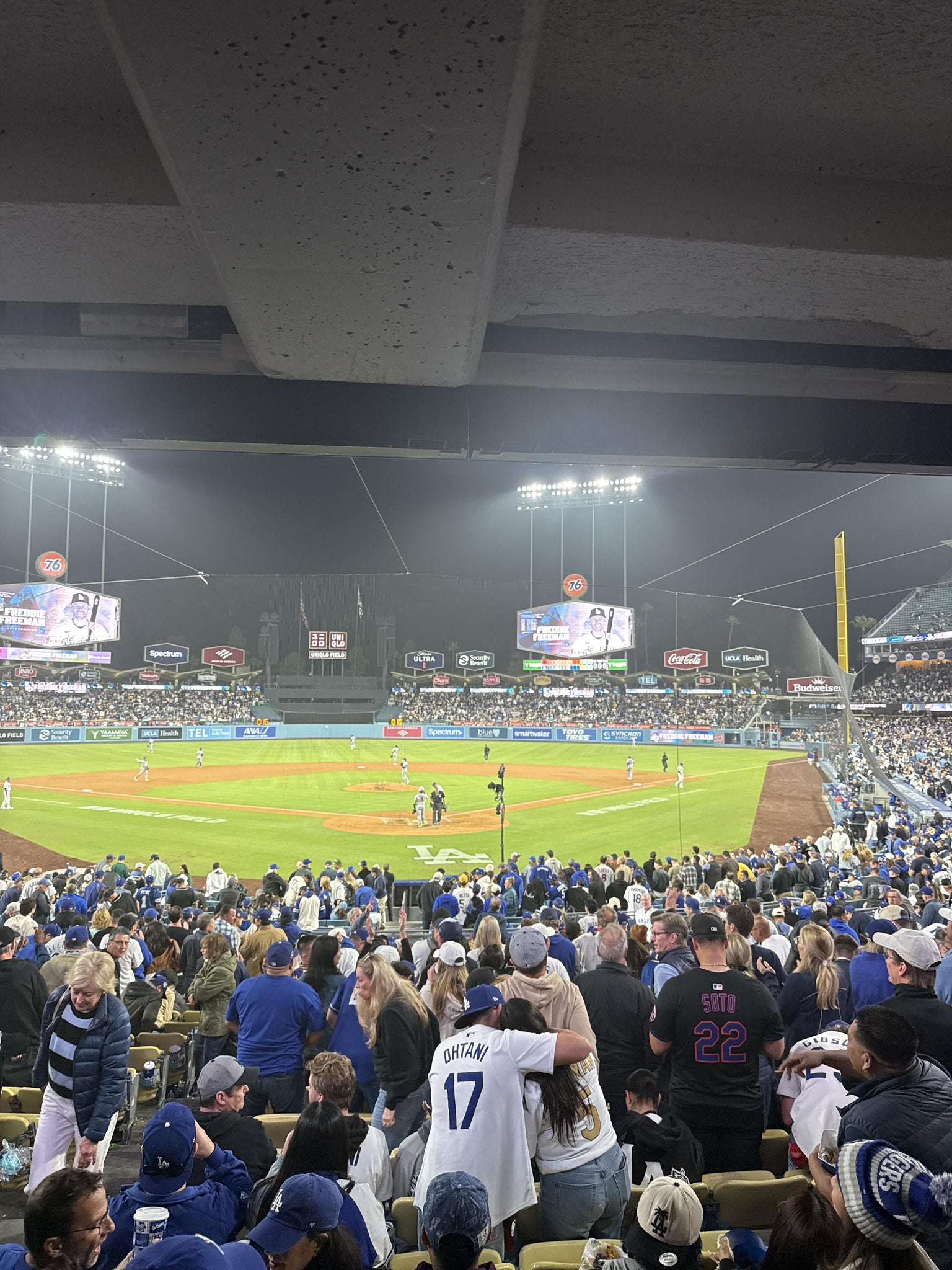 Real Fan View taken from Section 1 FD at UNIQLO Field at Dodger Stadium by Joseph  M