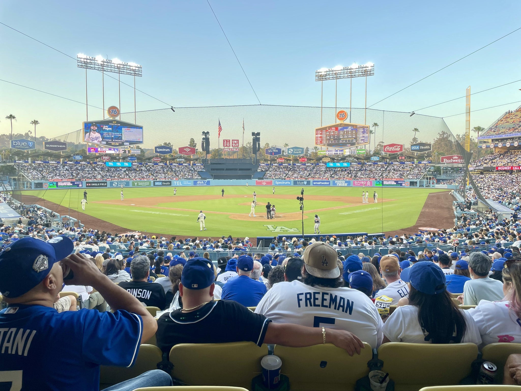 Real Fan View taken from Section 1 FD at UNIQLO Field at Dodger Stadium by Jacqueline P