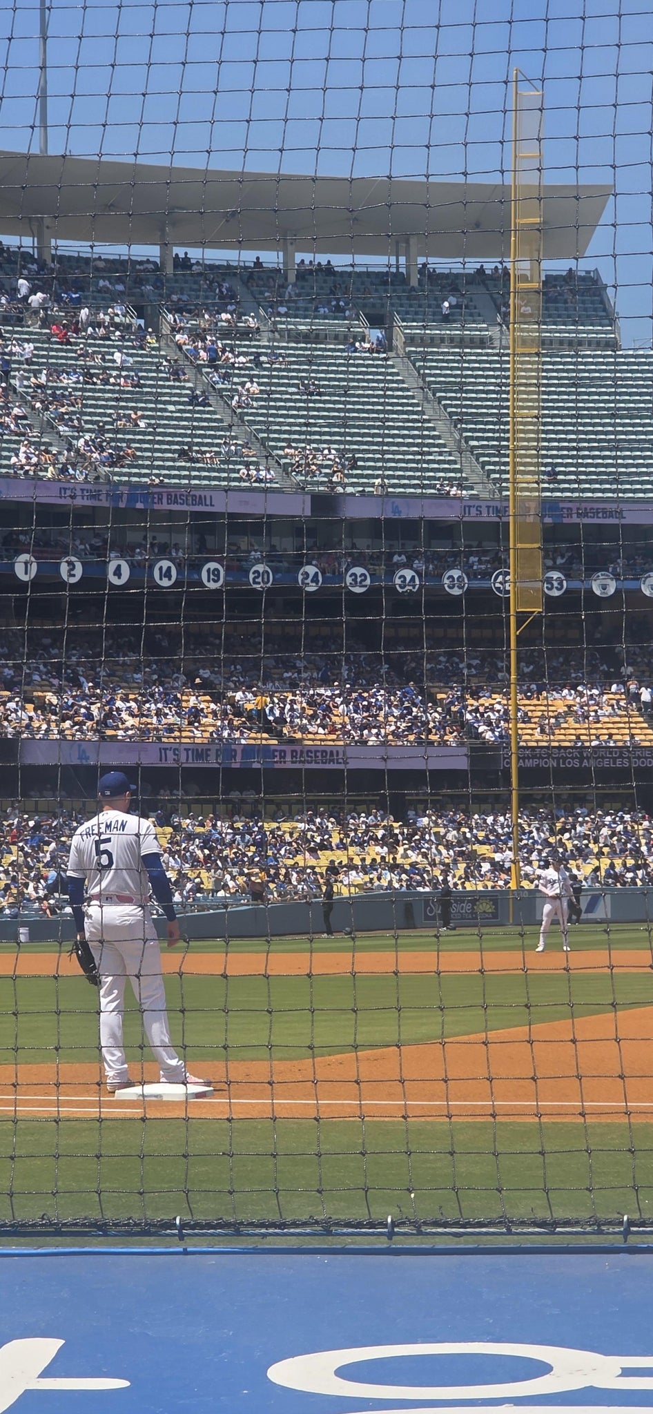 Real Fan View taken from Section 10 DG at UNIQLO Field at Dodger Stadium by Eduardo G