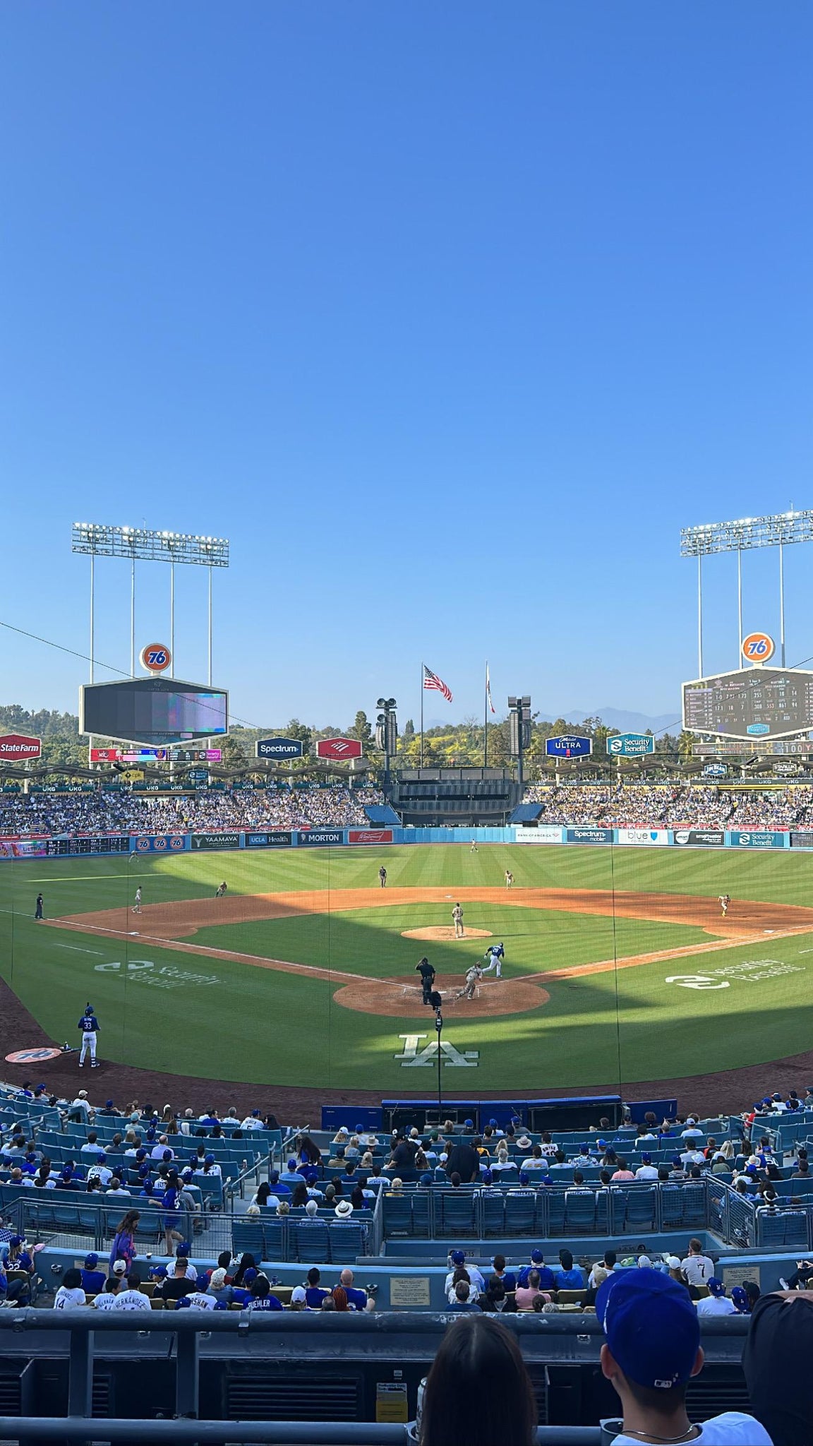 Real Fan View taken from Section 102 LG at UNIQLO Field at Dodger Stadium by Lourdes P