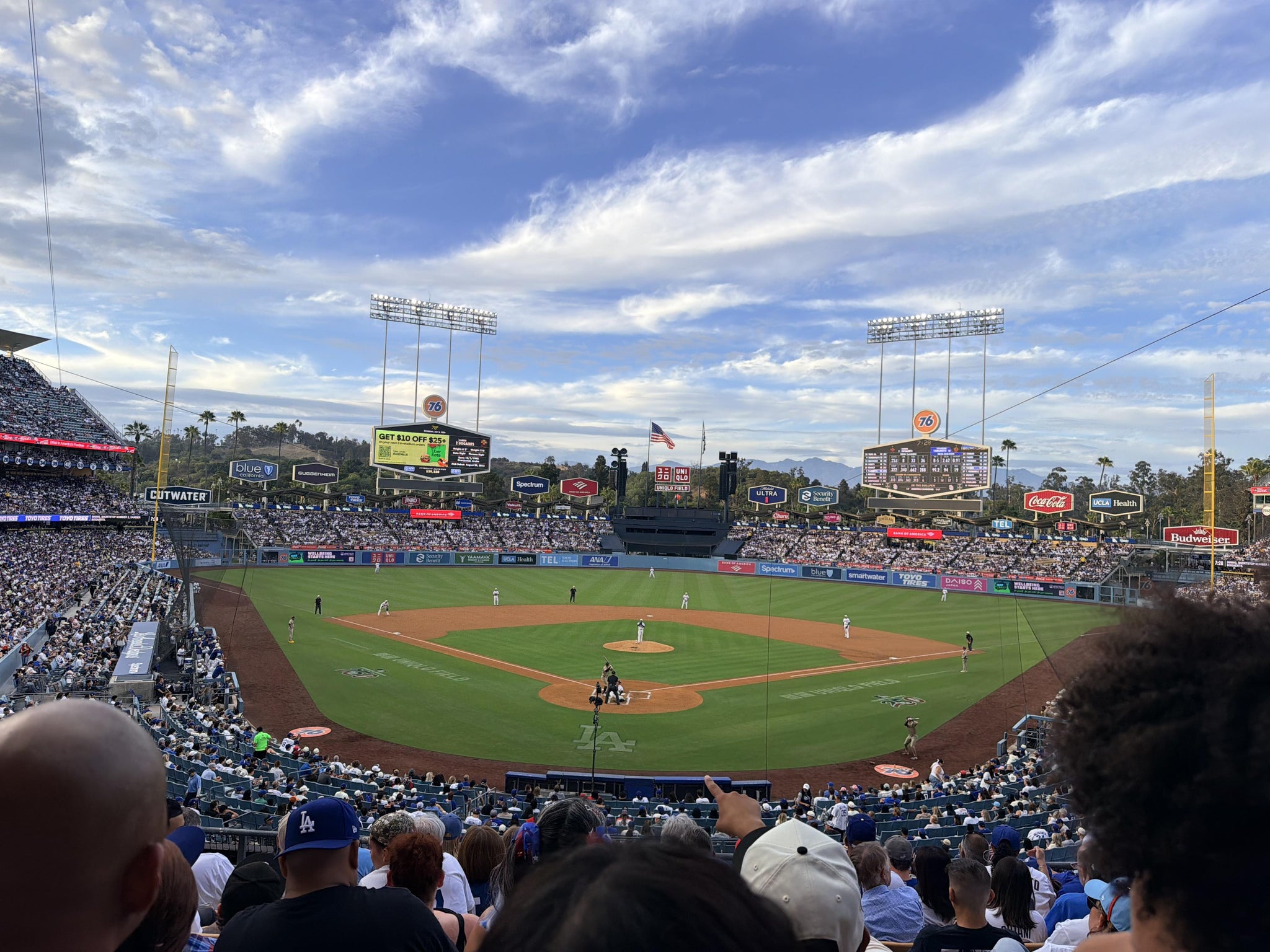 Real Fan View taken from Section 102 LG at UNIQLO Field at Dodger Stadium by Karla G