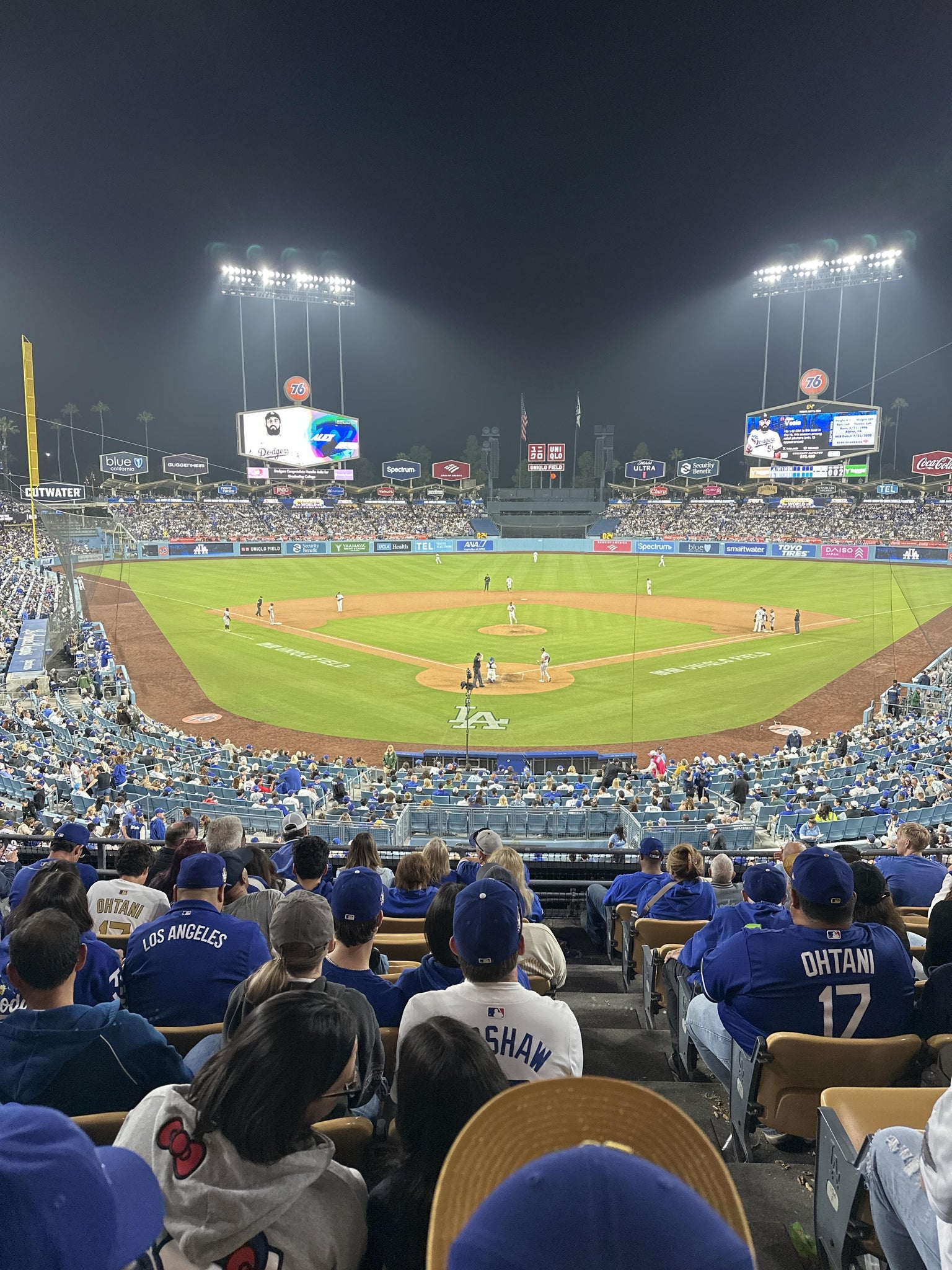 Real Fan View taken from Section 102 LG at UNIQLO Field at Dodger Stadium by Maribel G