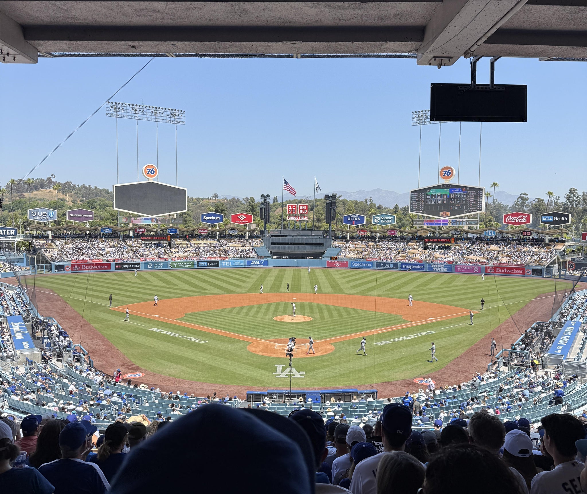 Real Fan View taken from Section 102 LG at UNIQLO Field at Dodger Stadium by Monica G