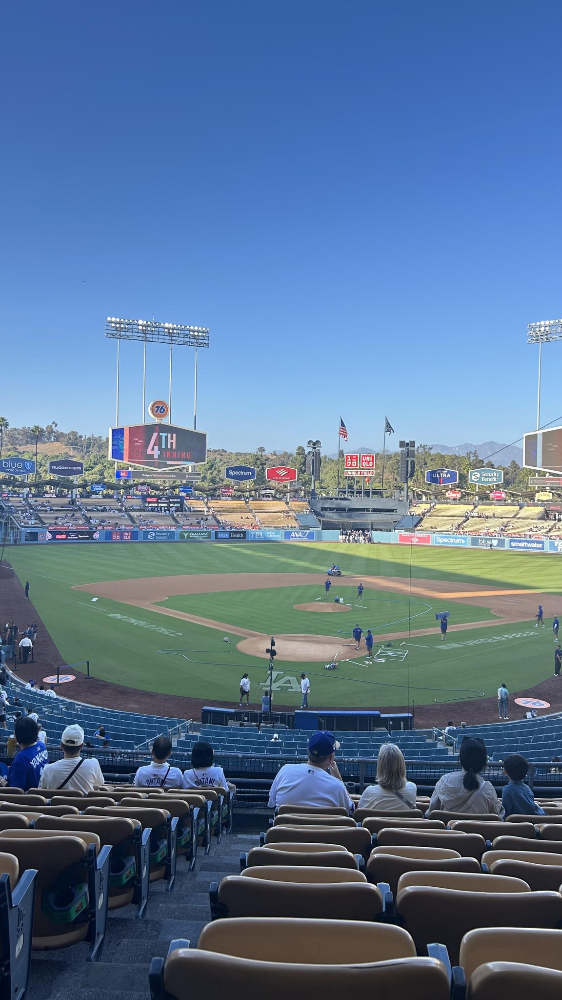 Real Fan View taken from Section 104 LG at UNIQLO Field at Dodger Stadium by Gabriel C