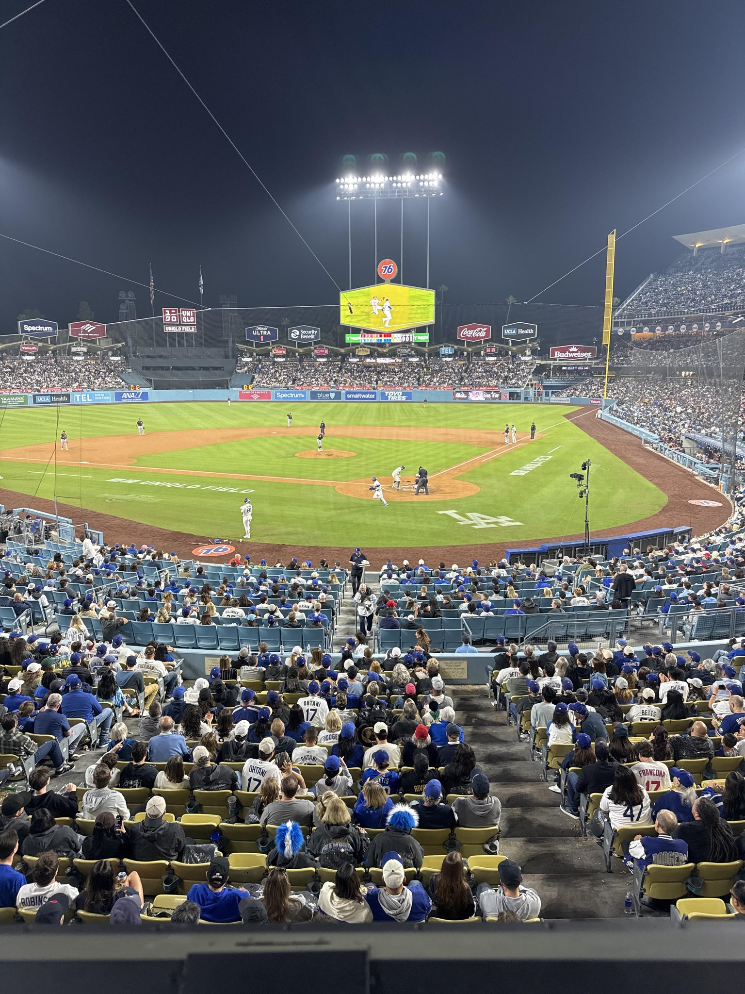 Real Fan View taken from Section 109 LG at UNIQLO Field at Dodger Stadium by David W