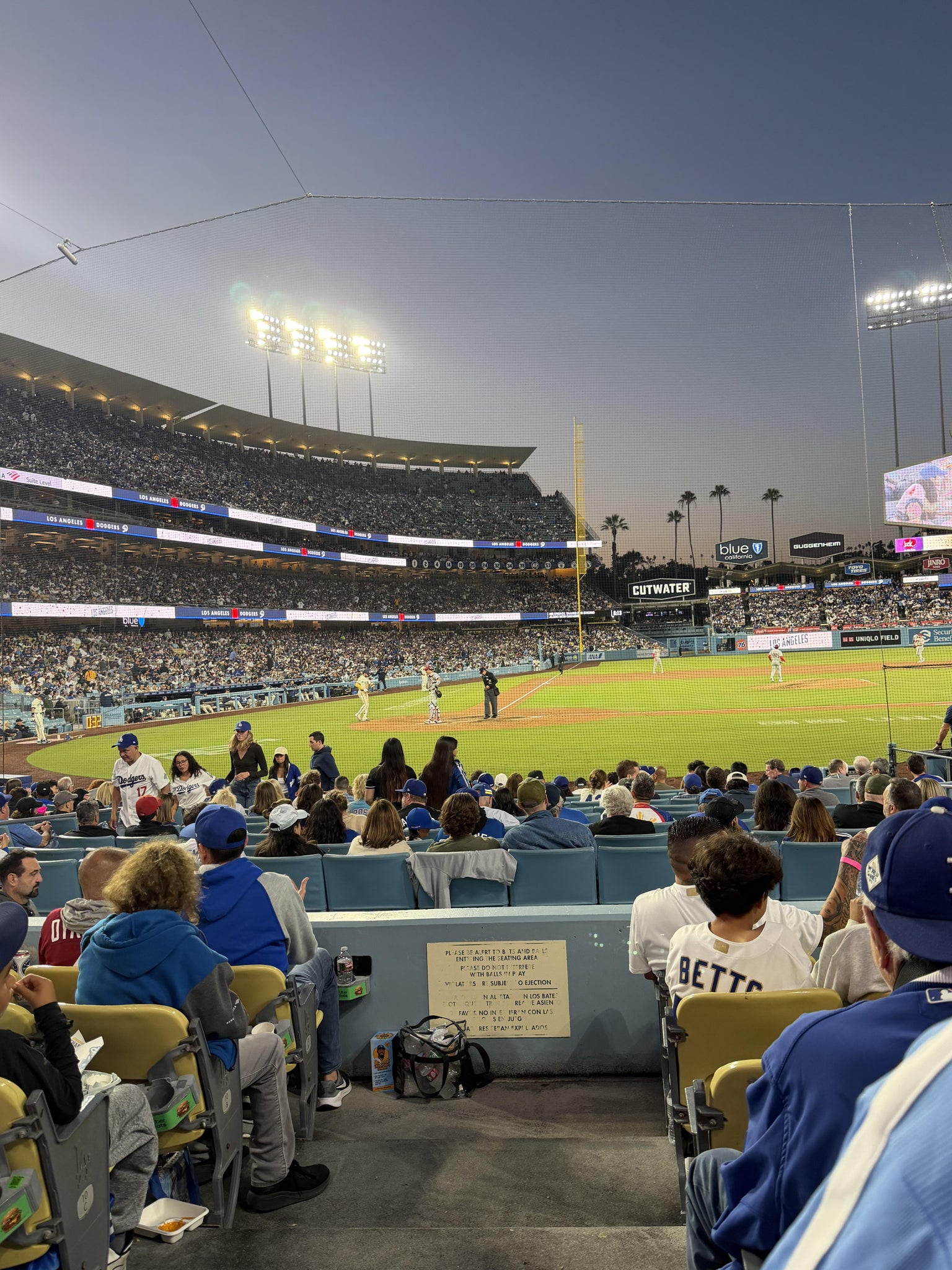 Real Fan View taken from Section 12 FD at UNIQLO Field at Dodger Stadium by Robert R