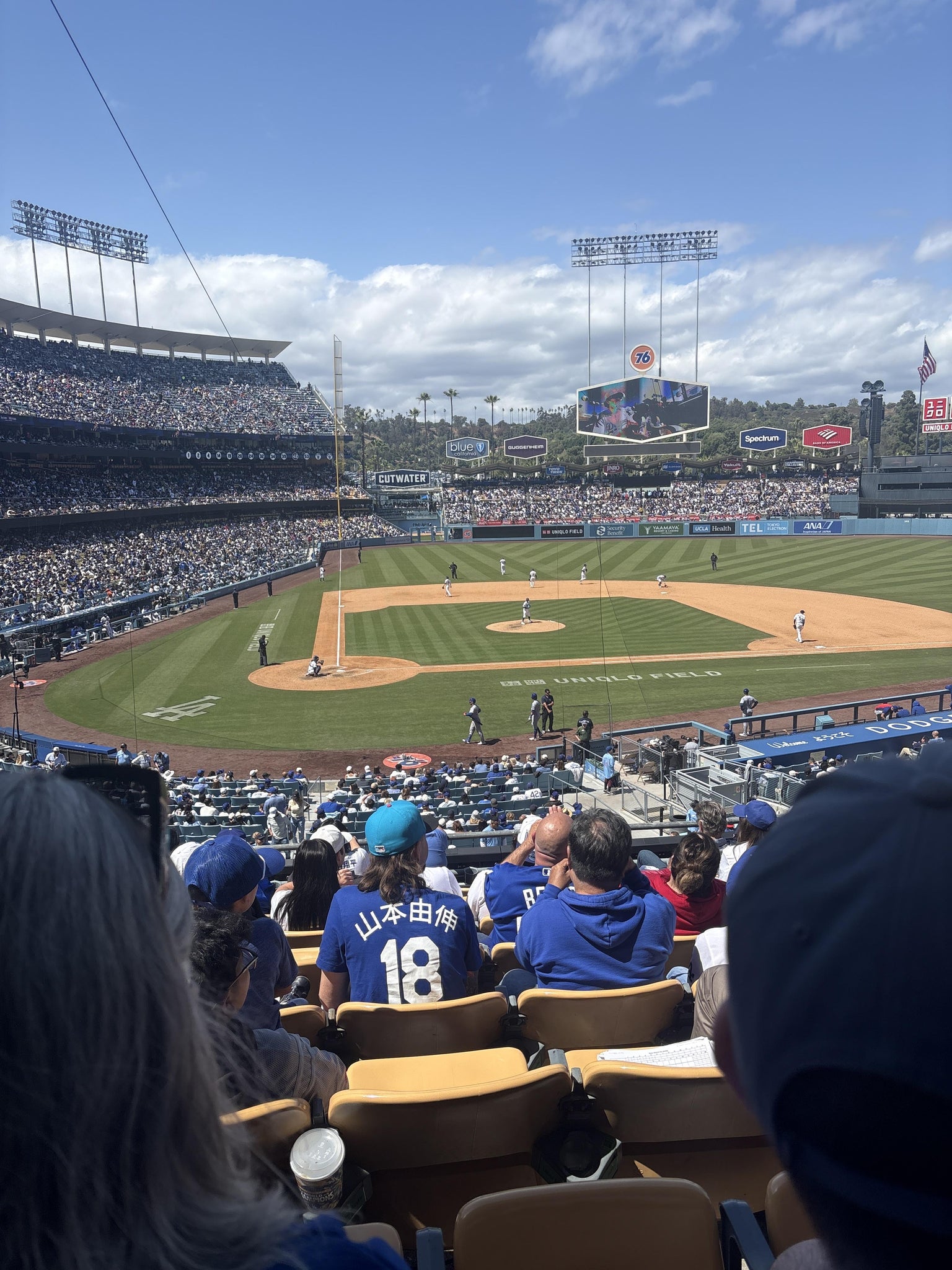 Real Fan View taken from Section 120 LG at UNIQLO Field at Dodger Stadium by Miriam N