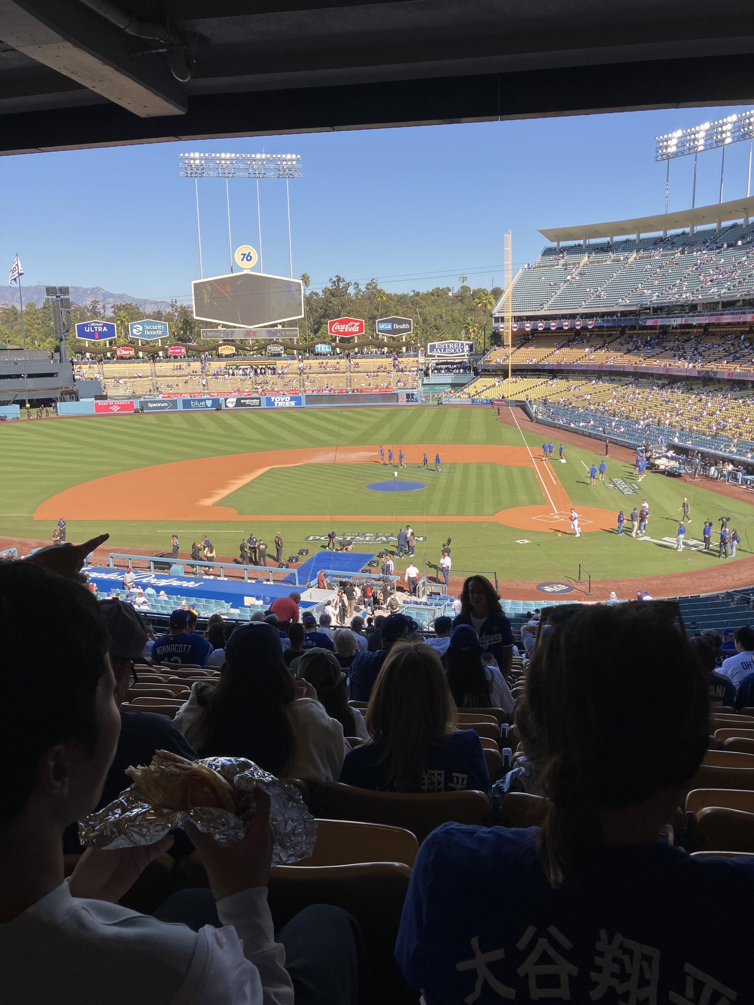 Real Fan View taken from Section 121 LG at UNIQLO Field at Dodger Stadium by Lonnie O