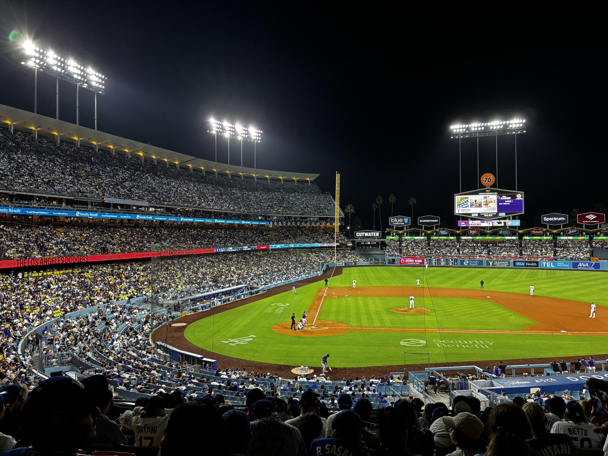 Real Fan View taken from Section 122 LG at UNIQLO Field at Dodger Stadium by Michael M