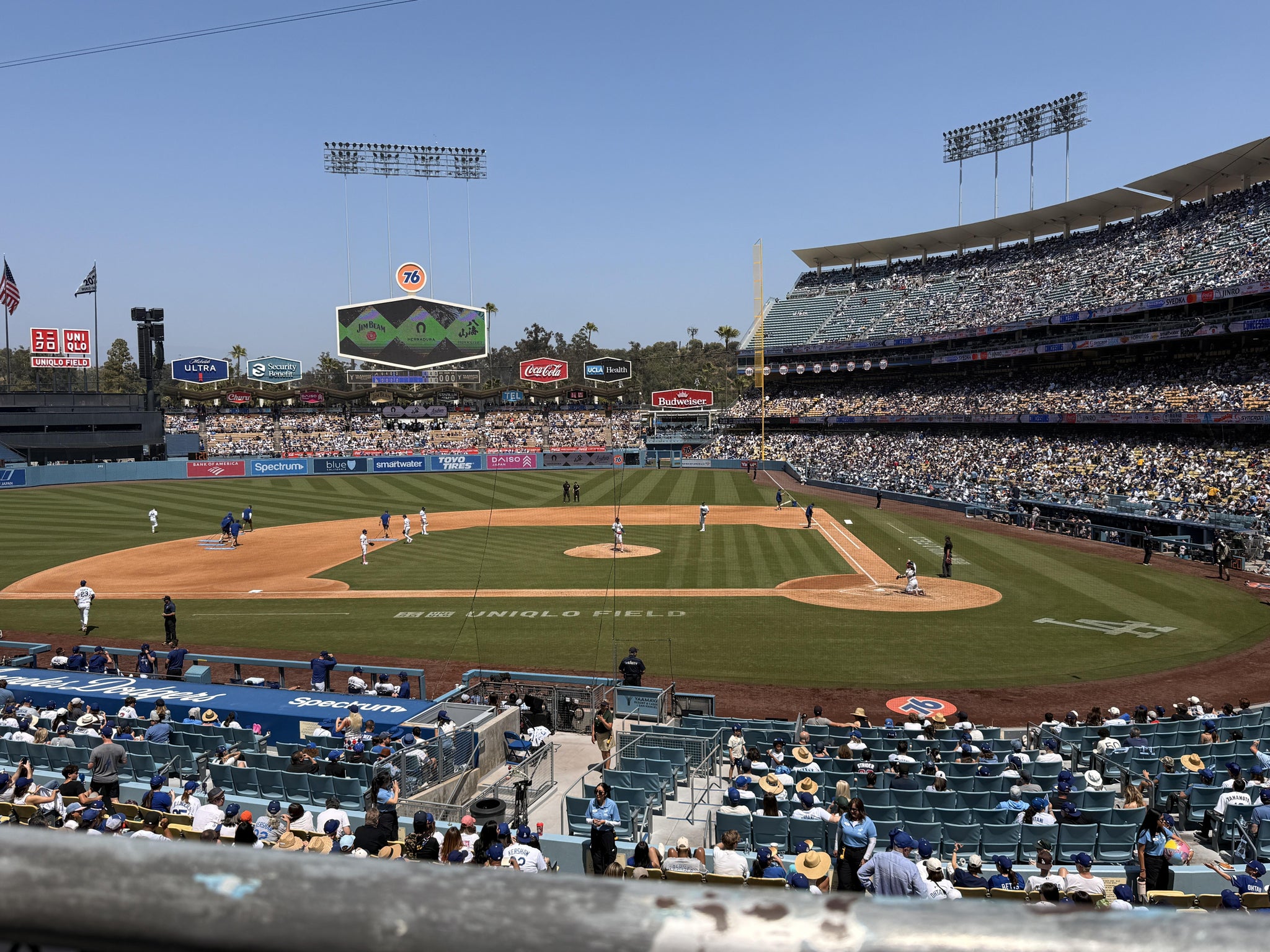 Real Fan View taken from Section 123 LG at UNIQLO Field at Dodger Stadium by Sherry T