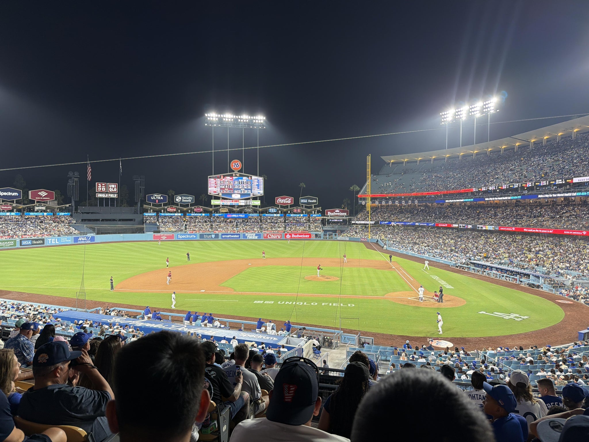 Real Fan View taken from Section 123 LG at UNIQLO Field at Dodger Stadium by Natasha Y