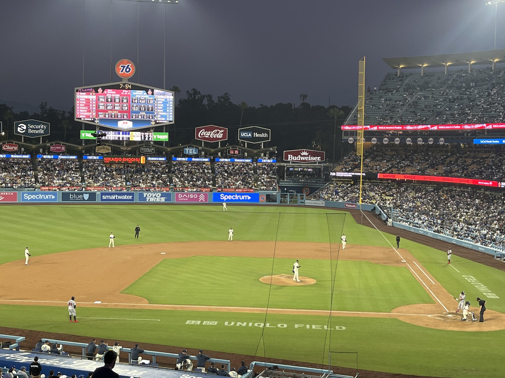 Real Fan View taken from Section 123 LG at UNIQLO Field at Dodger Stadium by Jeffrey T