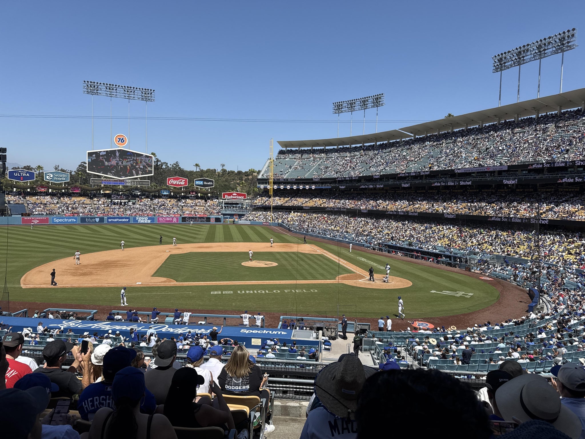 Real Fan View taken from Section 127 LG at UNIQLO Field at Dodger Stadium by Jorge L