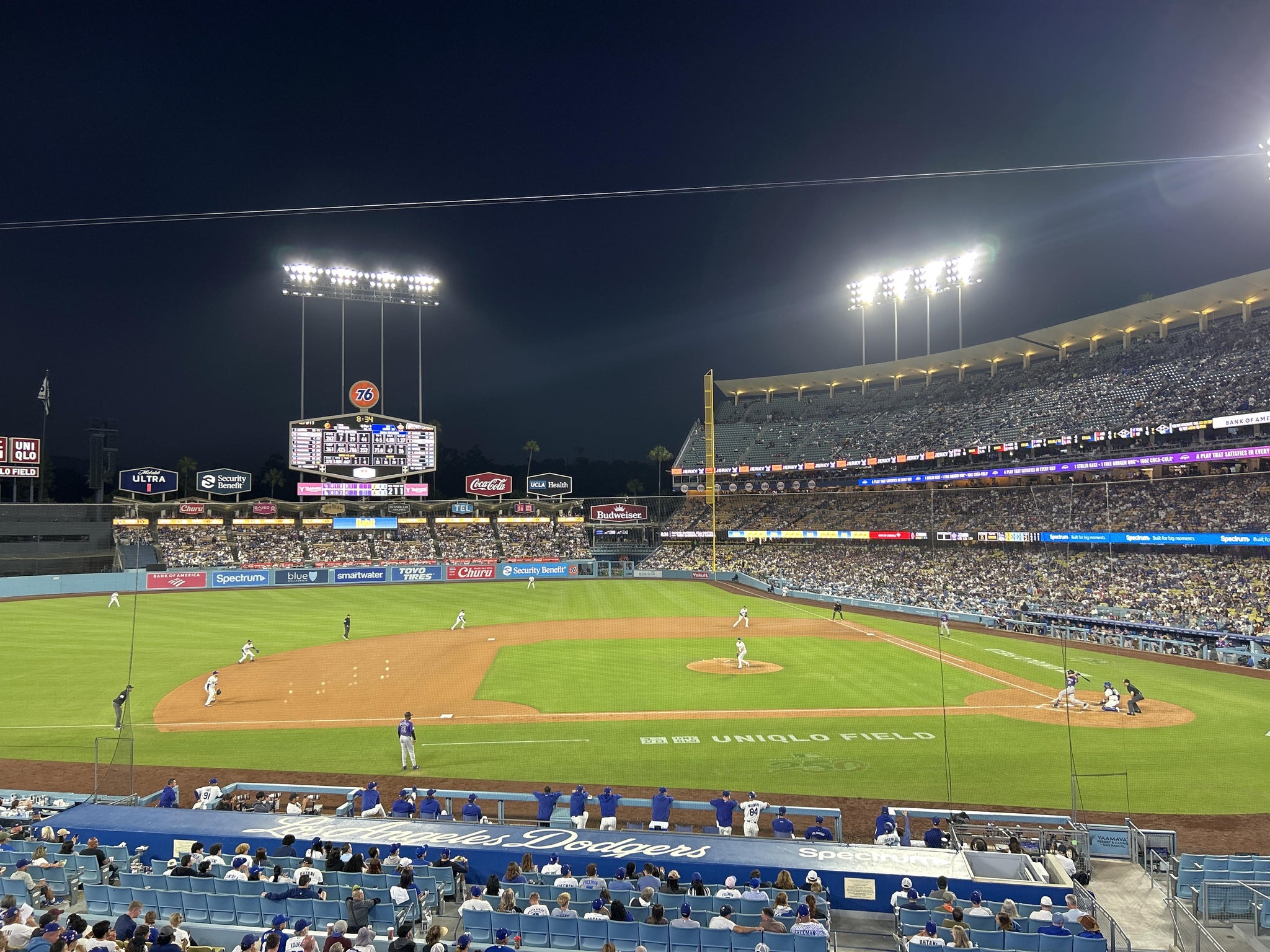 Real Fan View taken from Section 129 LG at UNIQLO Field at Dodger Stadium by Duaine H