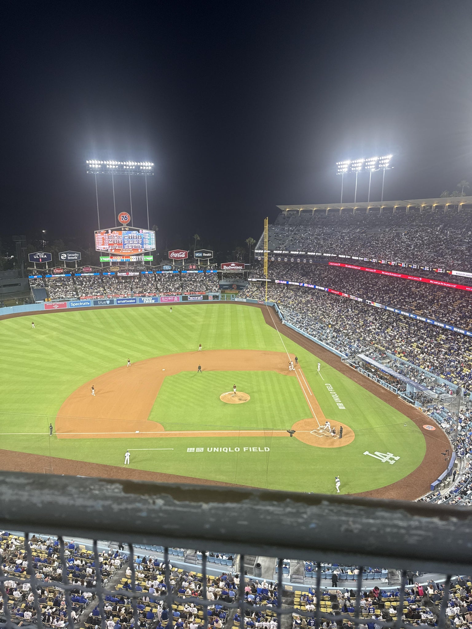 Real Fan View taken from Section 13 TD at UNIQLO Field at Dodger Stadium by William S