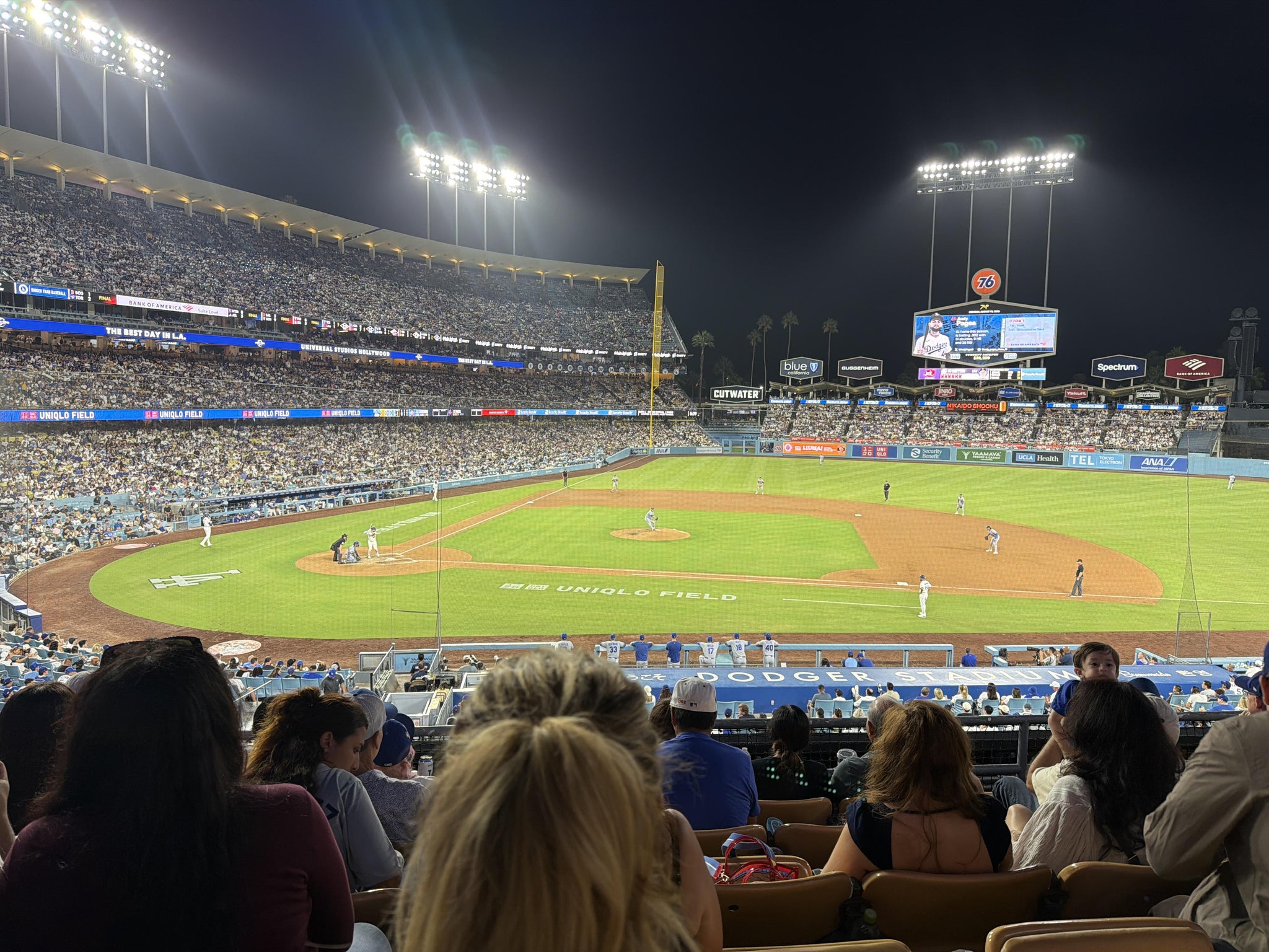 Real Fan View taken from Section 130 LG at UNIQLO Field at Dodger Stadium by Daniel C