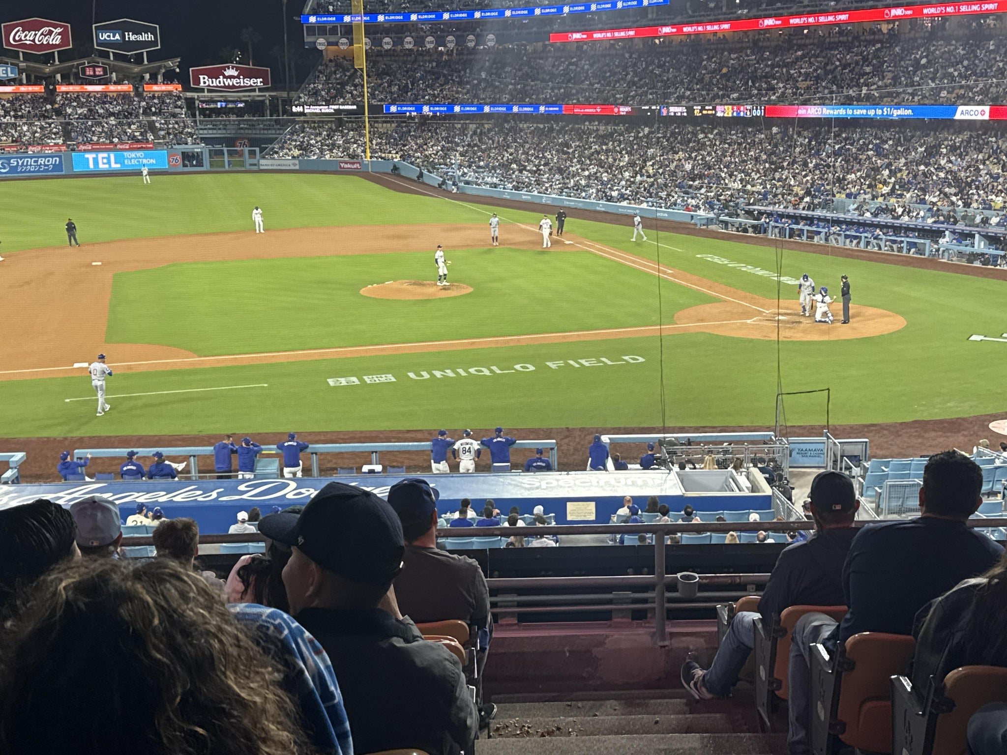 Real Fan View taken from Section 131 LG at UNIQLO Field at Dodger Stadium by Steve W