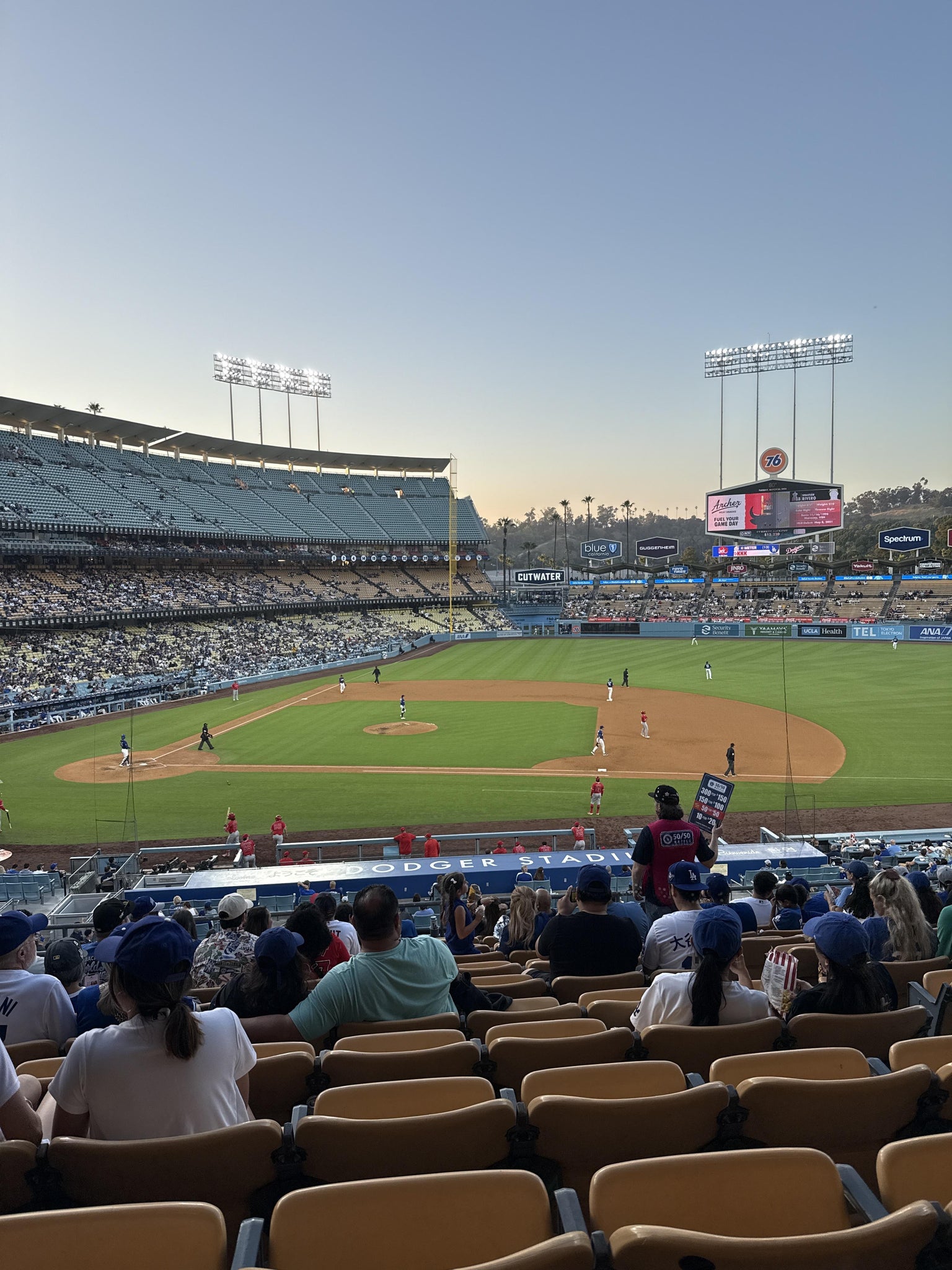 Real Fan View taken from Section 132 LG at UNIQLO Field at Dodger Stadium by Oliver S