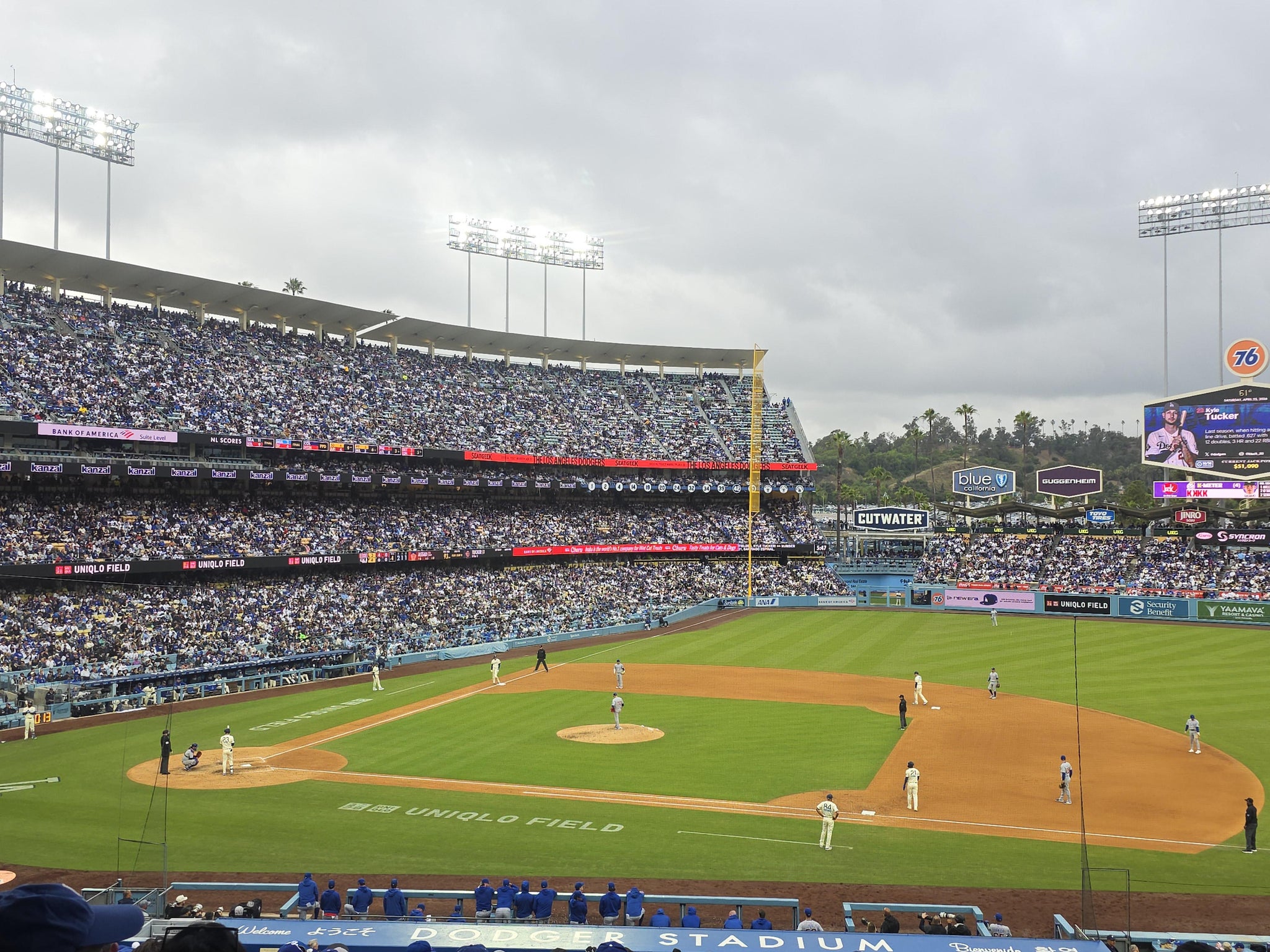 Real Fan View taken from Section 134 LG at UNIQLO Field at Dodger Stadium by Jose P