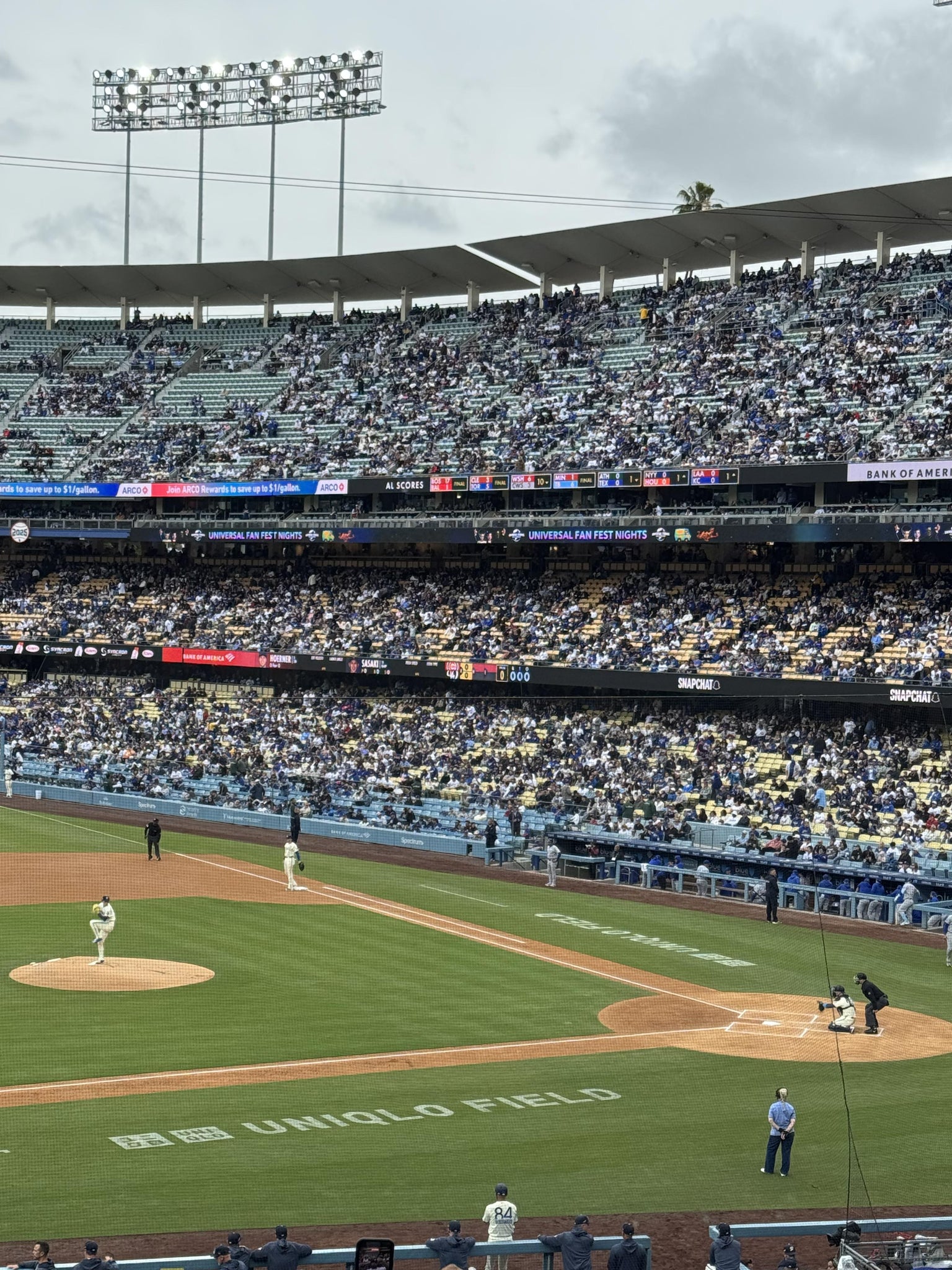 Real Fan View taken from Section 135 LG at UNIQLO Field at Dodger Stadium by Bonnie T