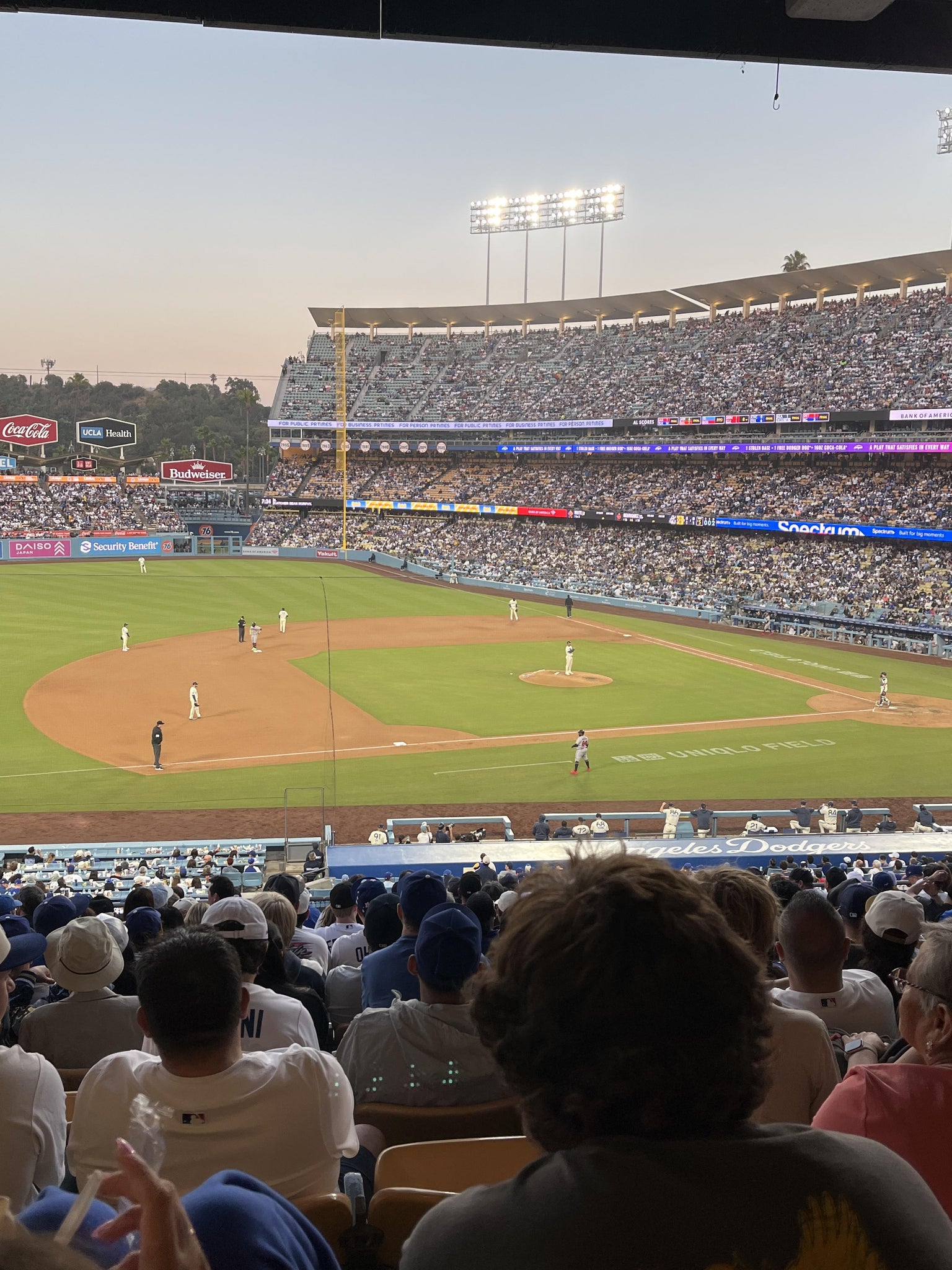 Real Fan View taken from Section 135 LG at UNIQLO Field at Dodger Stadium by Norberto M