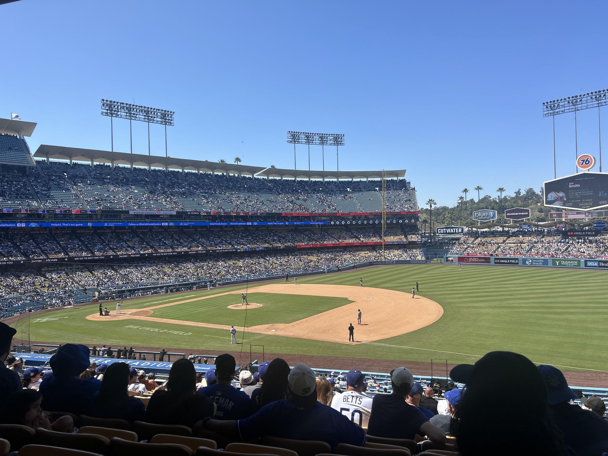 Real Fan View taken from Section 144 LG at UNIQLO Field at Dodger Stadium by Chad V