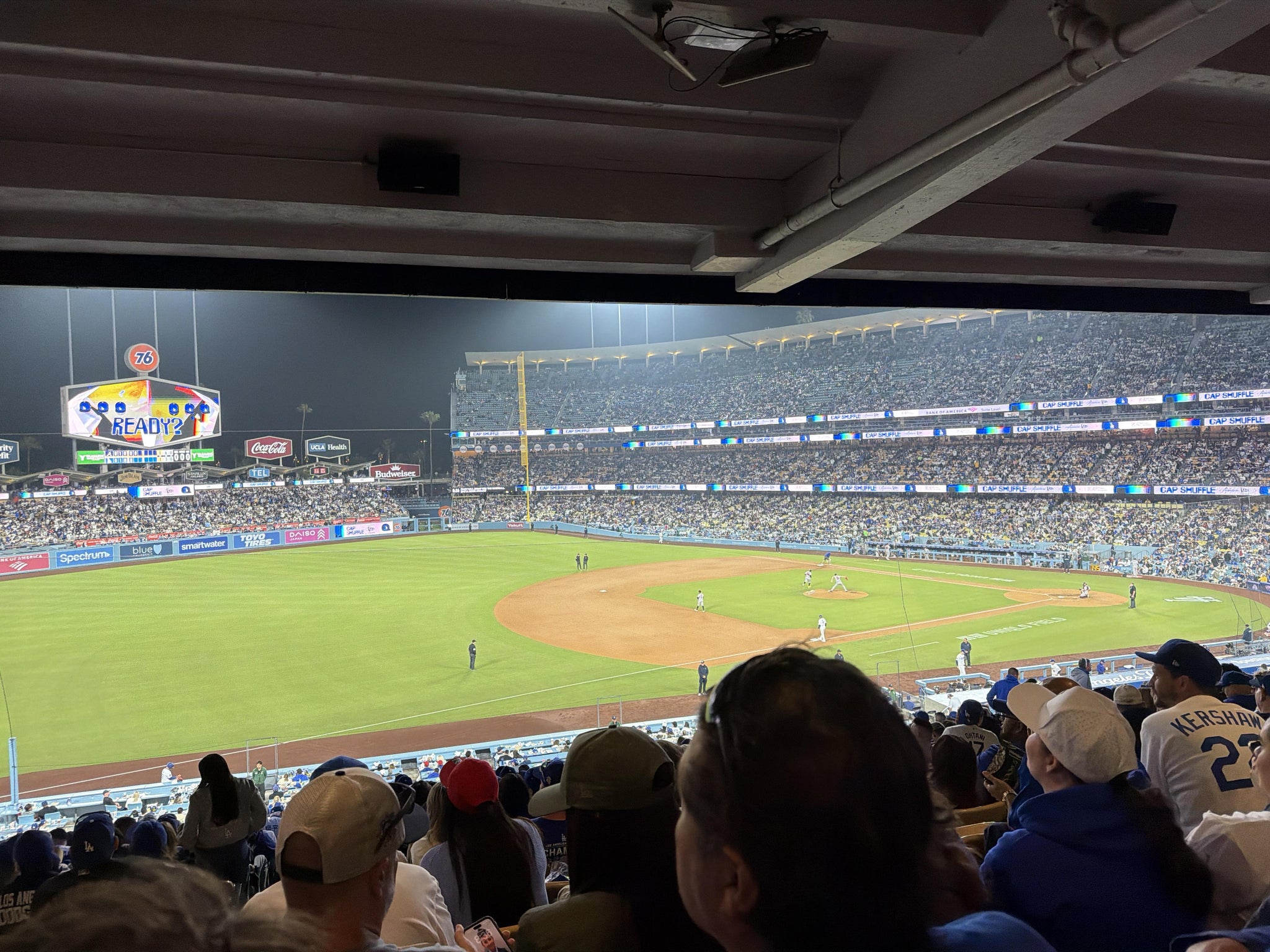 Real Fan View taken from Section 147 LG at UNIQLO Field at Dodger Stadium by Yervant M