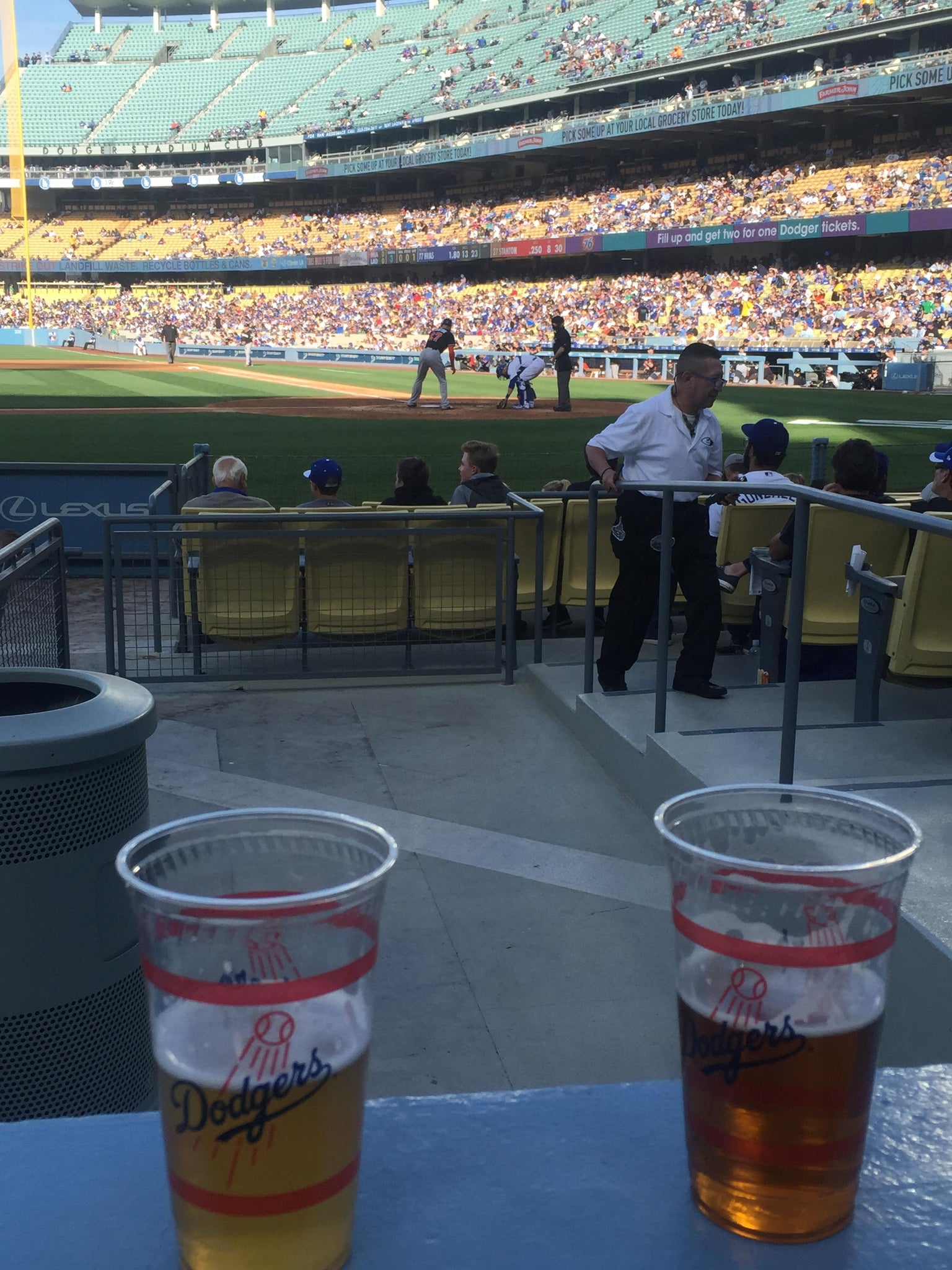 Real Fan View taken from Section 15 FD at UNIQLO Field at Dodger Stadium by Rachel H