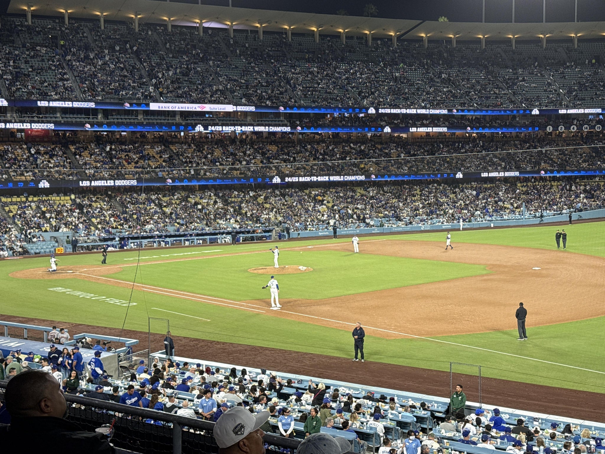 Real Fan View taken from Section 150 LG at UNIQLO Field at Dodger Stadium by Paul C