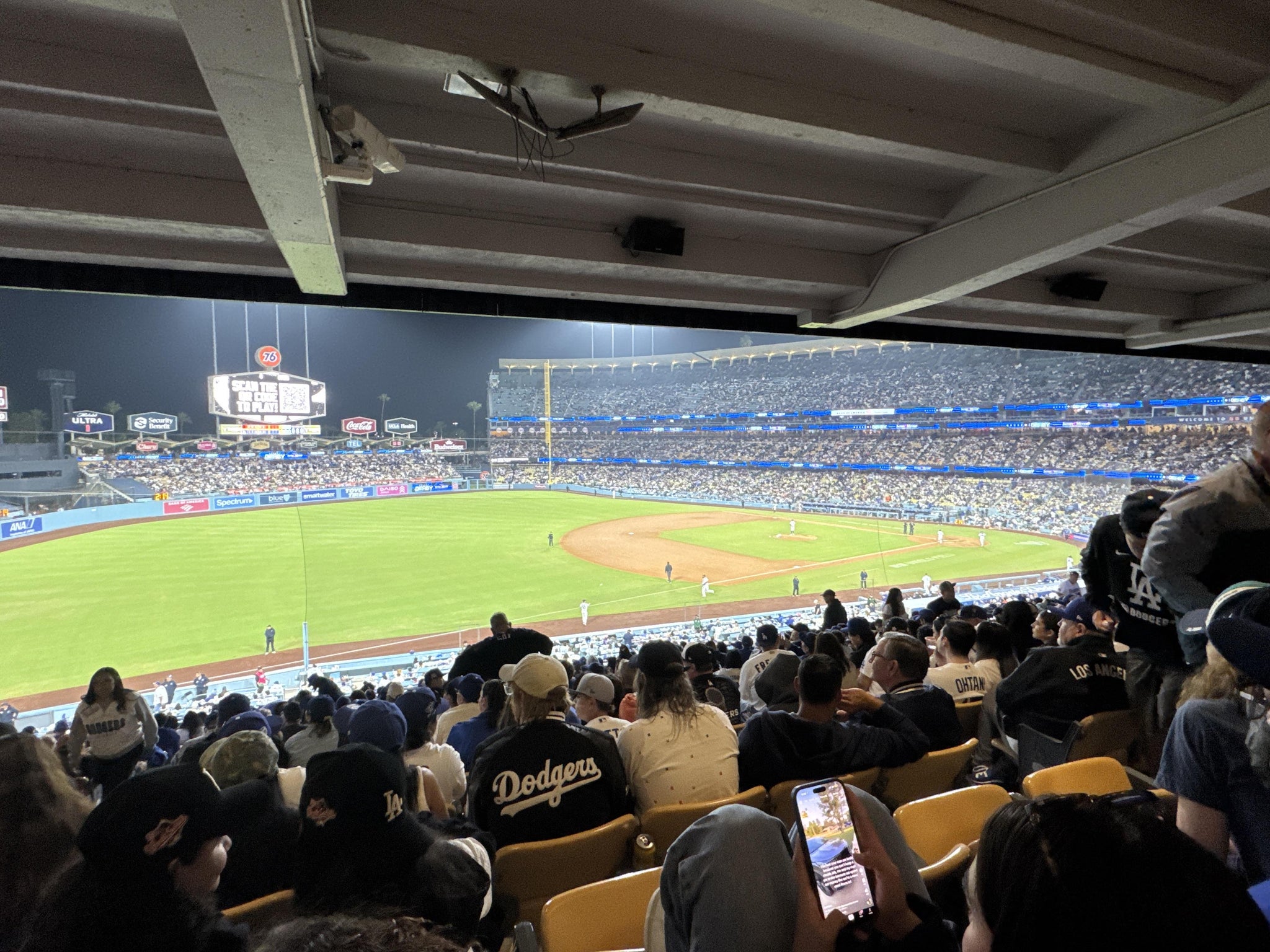 Real Fan View taken from Section 151 LG at UNIQLO Field at Dodger Stadium by Nancy P