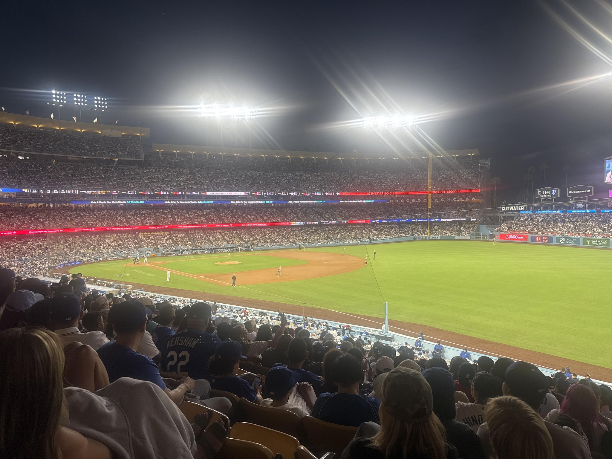 Real Fan View taken from Section 158 LG at UNIQLO Field at Dodger Stadium by Scott M