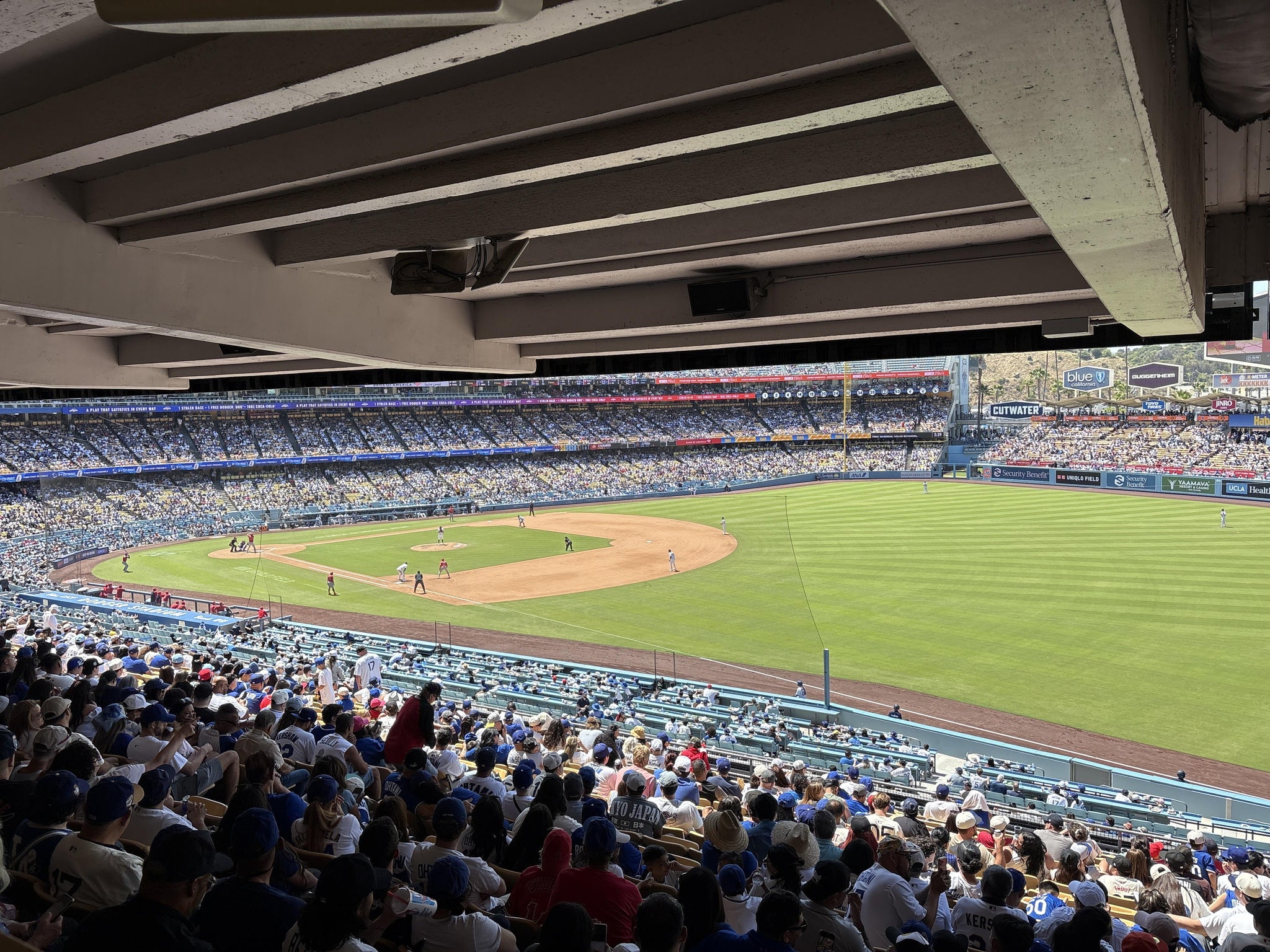 Real Fan View taken from Section 158 LG at UNIQLO Field at Dodger Stadium by Jorge Q