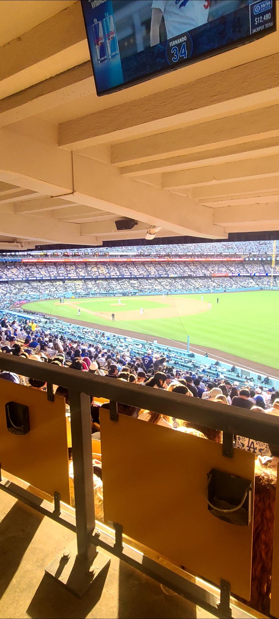 Real Fan View taken from Section 160 LG at UNIQLO Field at Dodger Stadium by Salvador a B