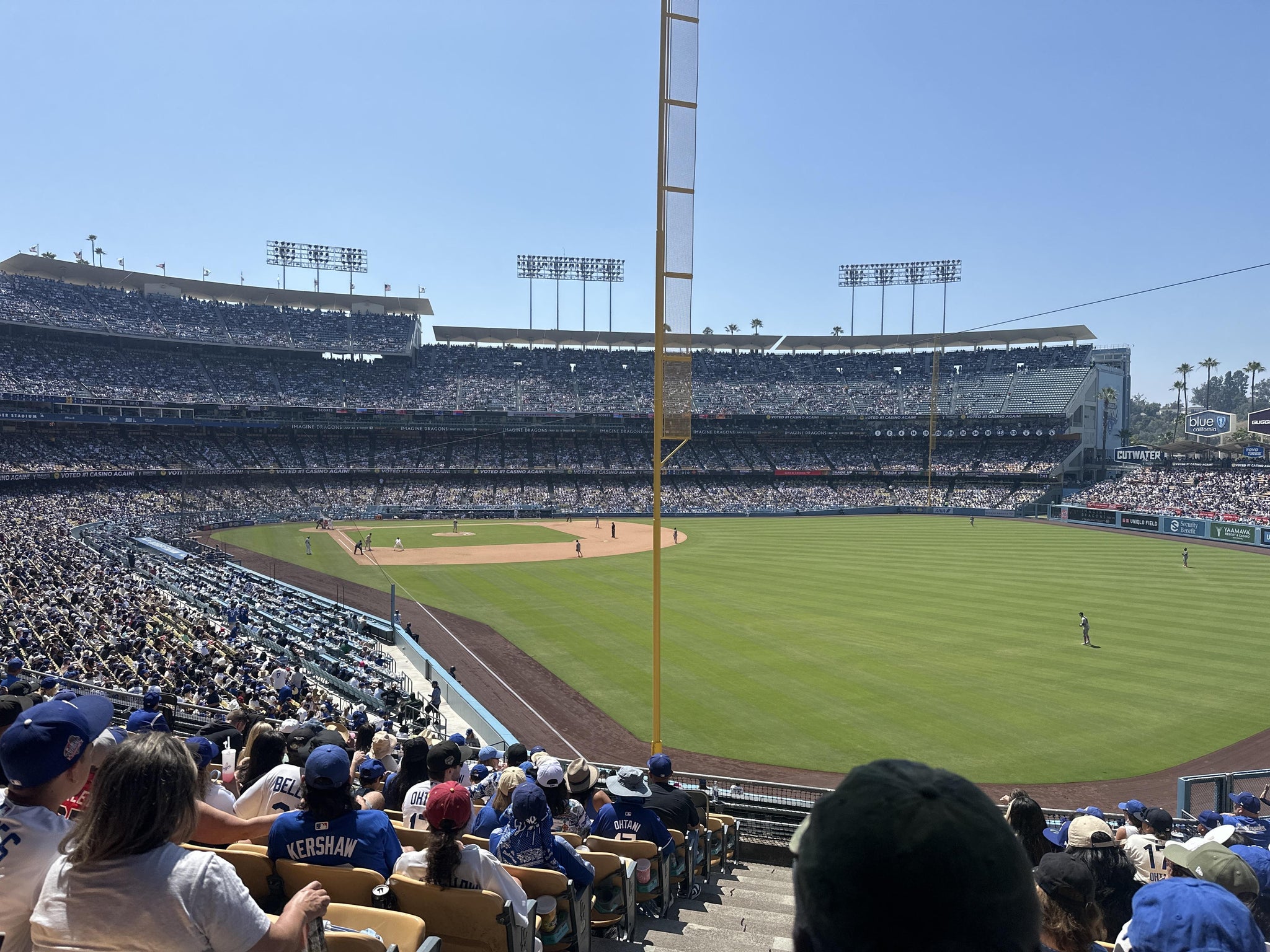 Real Fan View taken from Section 166 LG at UNIQLO Field at Dodger Stadium by Joshua W