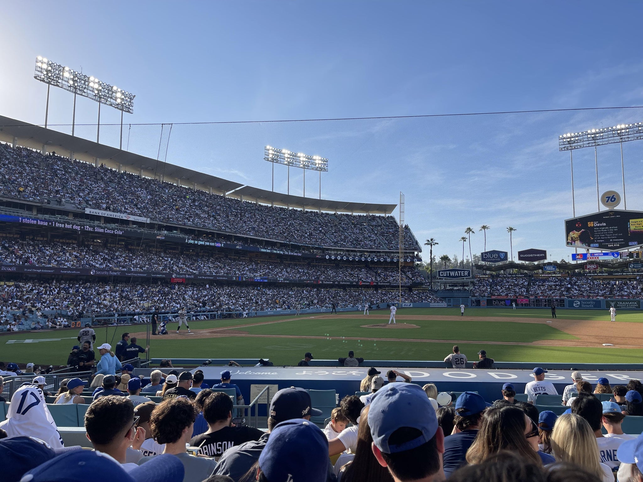 Real Fan View taken from Section 18 FD at UNIQLO Field at Dodger Stadium by Richard M