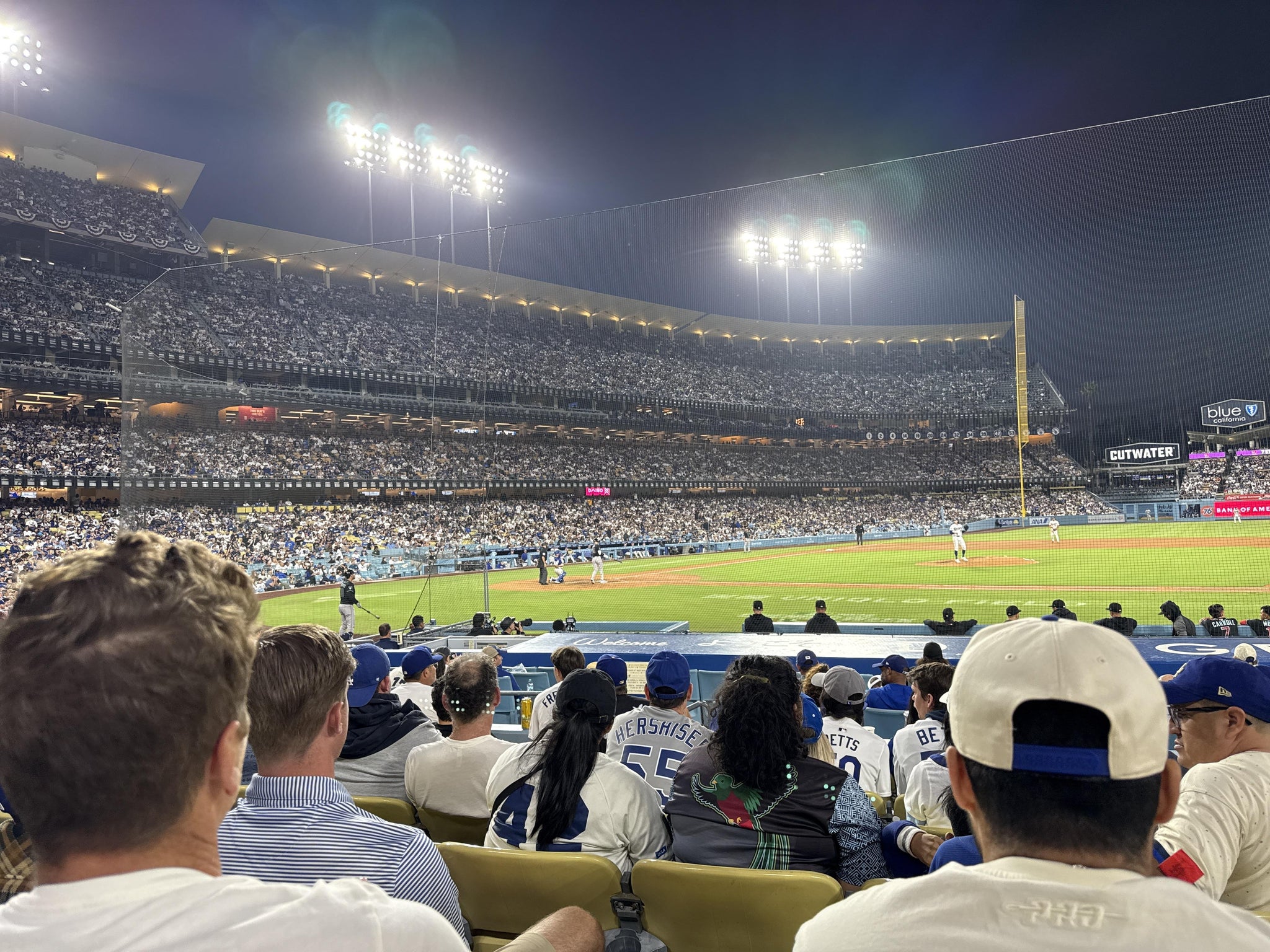 Real Fan View taken from Section 18 FD at UNIQLO Field at Dodger Stadium by Maria P
