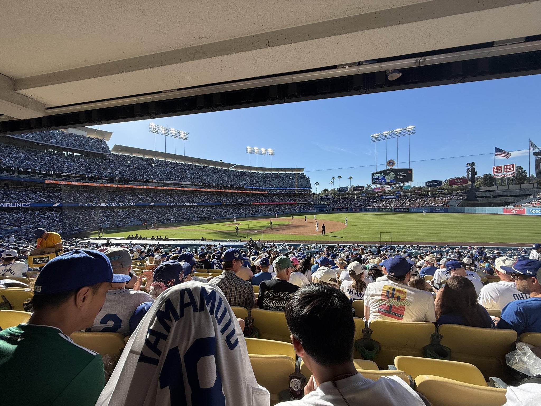 Real Fan View taken from Section 28 FD at UNIQLO Field at Dodger Stadium by Marcus K