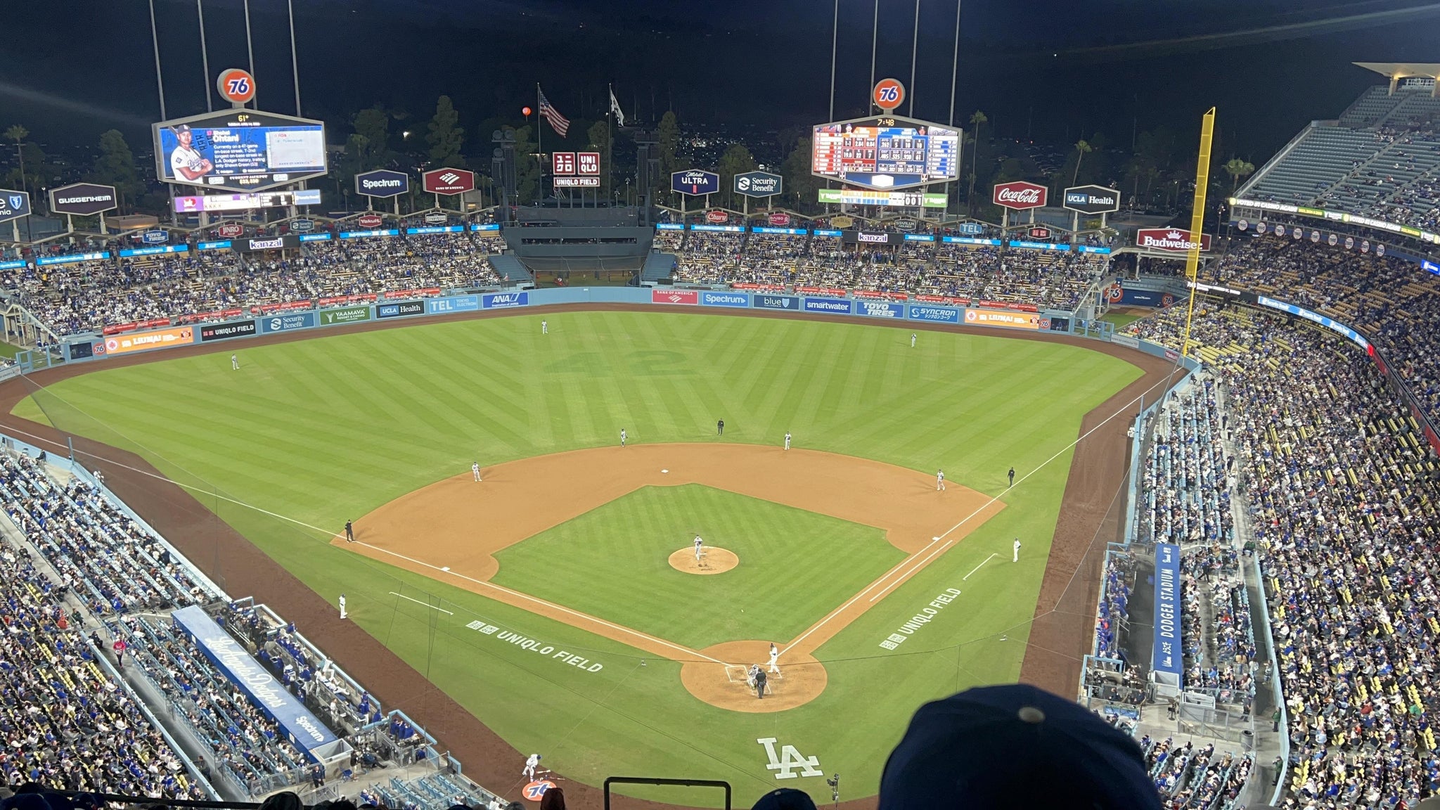 Real Fan View taken from Section 3 TD at UNIQLO Field at Dodger Stadium by Gina K