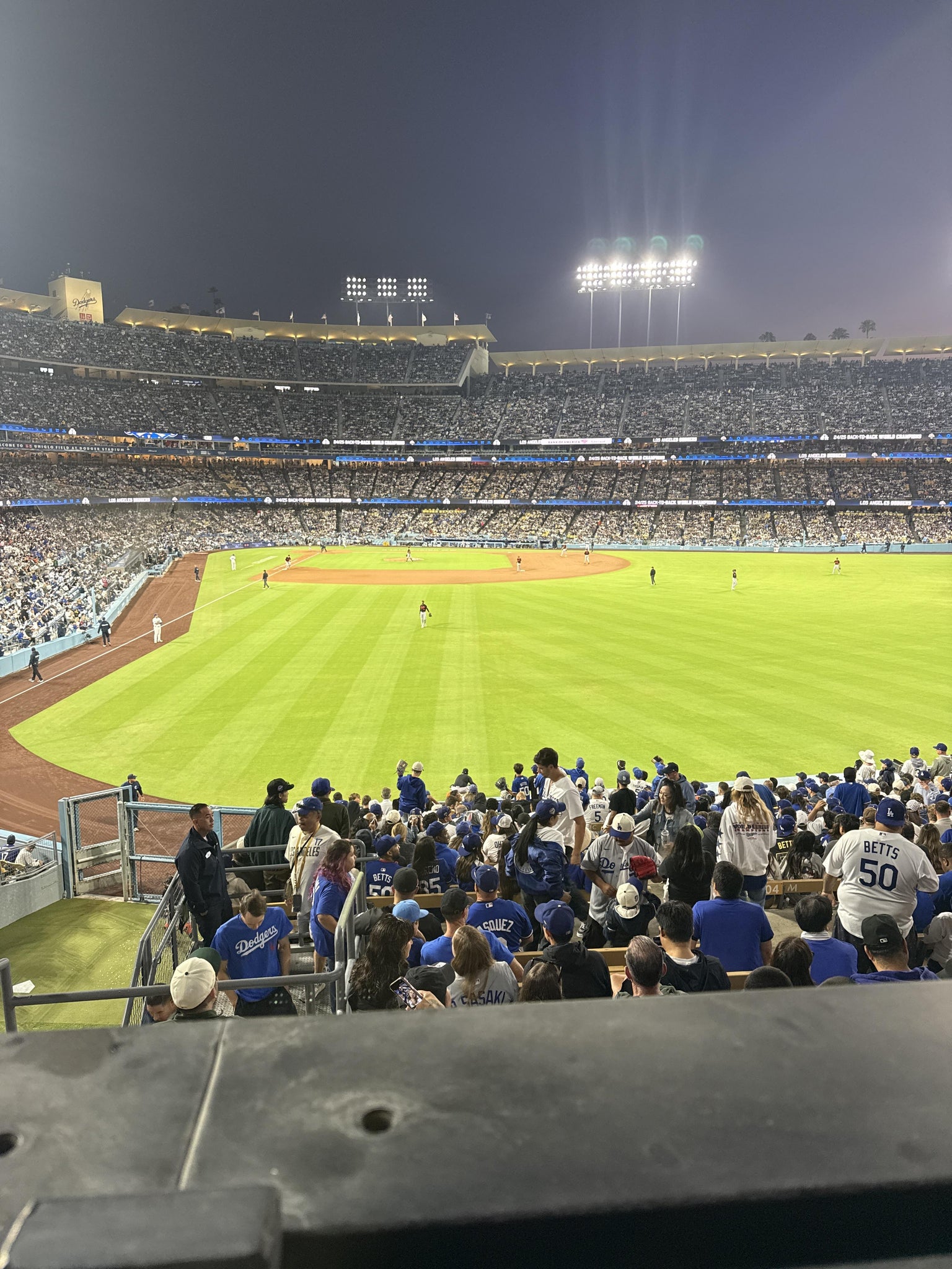 Real Fan View taken from Section 302 PR at UNIQLO Field at Dodger Stadium by Susan A