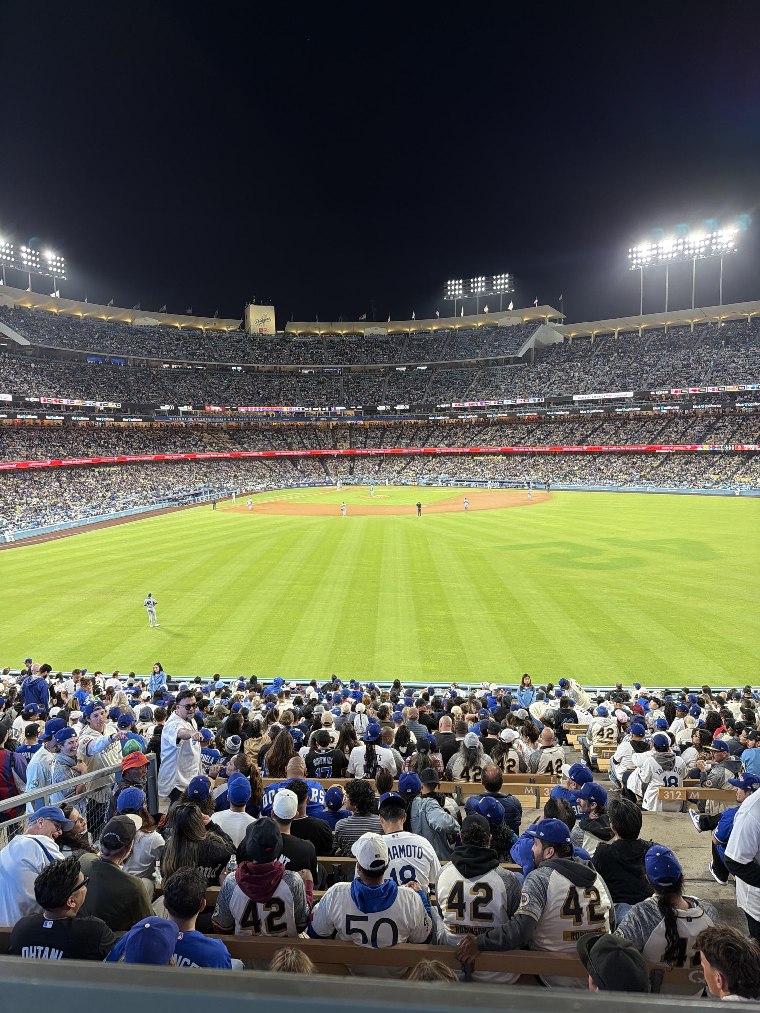 Real Fan View taken from Section 310 PR at UNIQLO Field at Dodger Stadium by Monica C